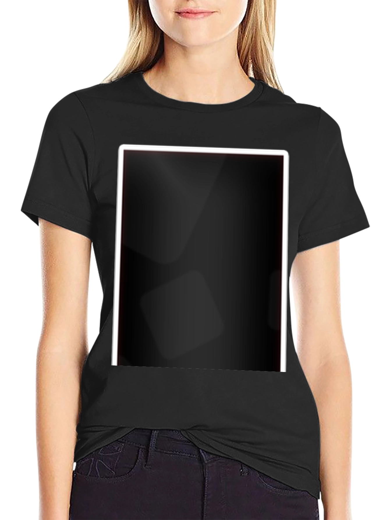 Black T-Shirt with Modern Design