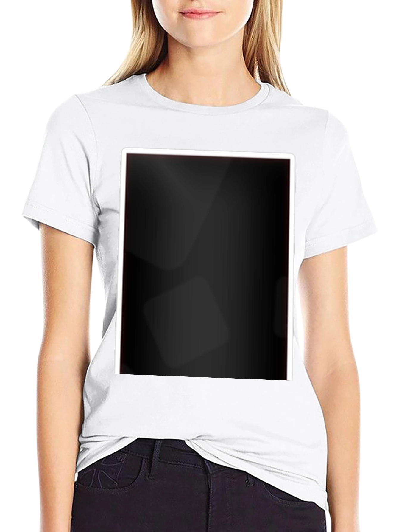Black T-Shirt with Modern Design