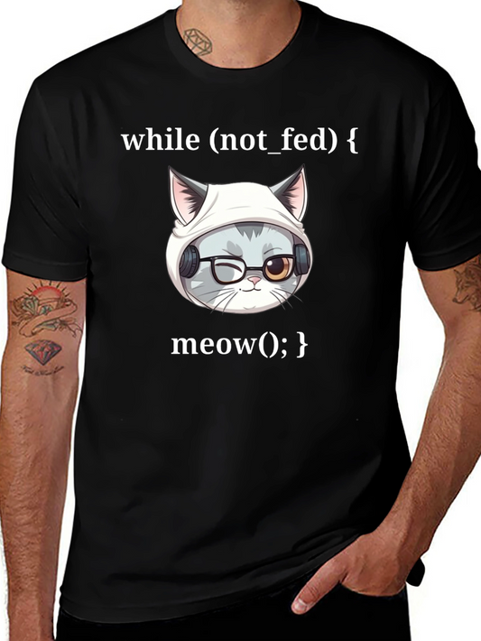 Programmer Cat T-Shirt - While Loop Meow