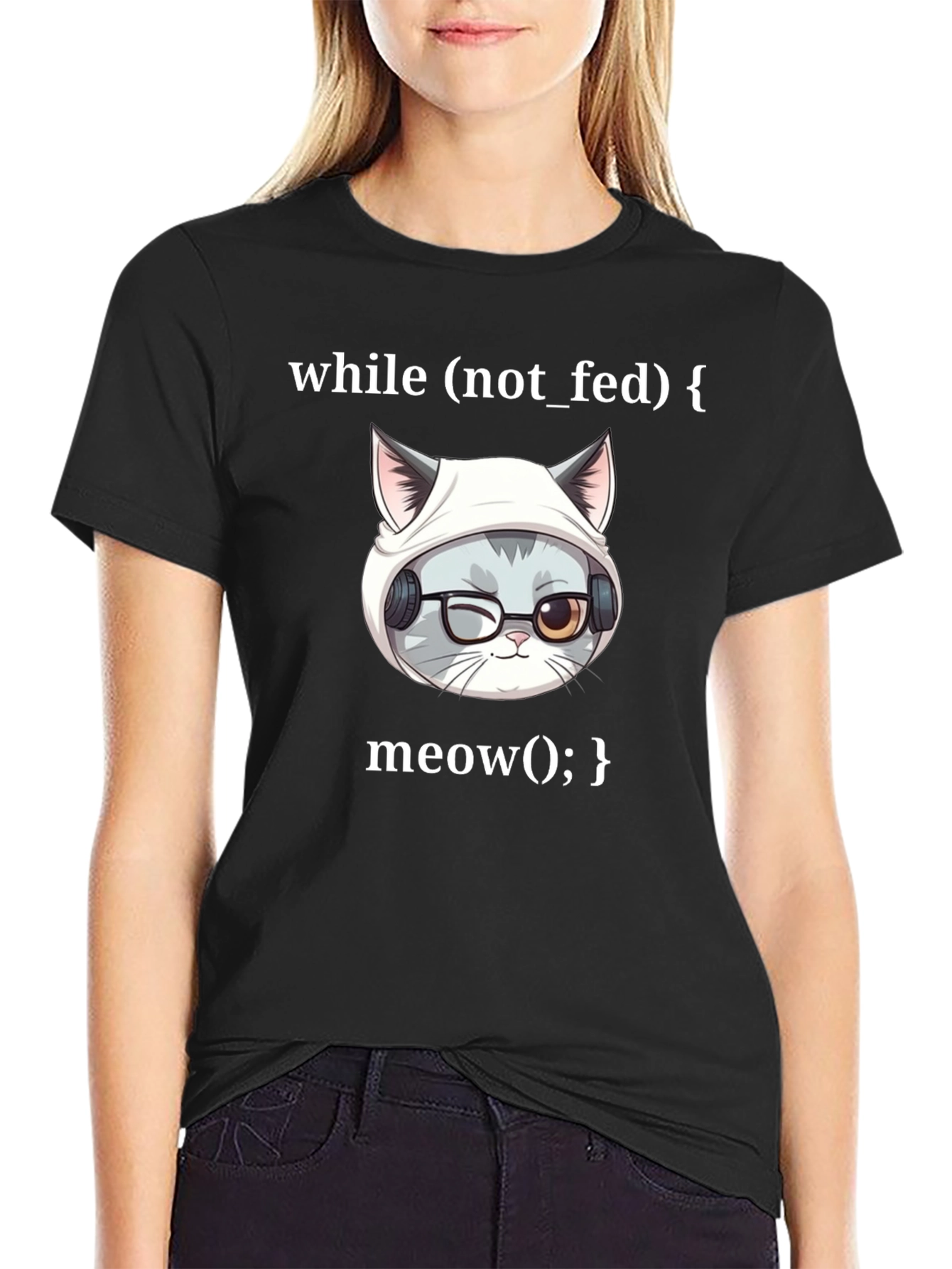 Programmer Cat T-Shirt - While Loop Meow