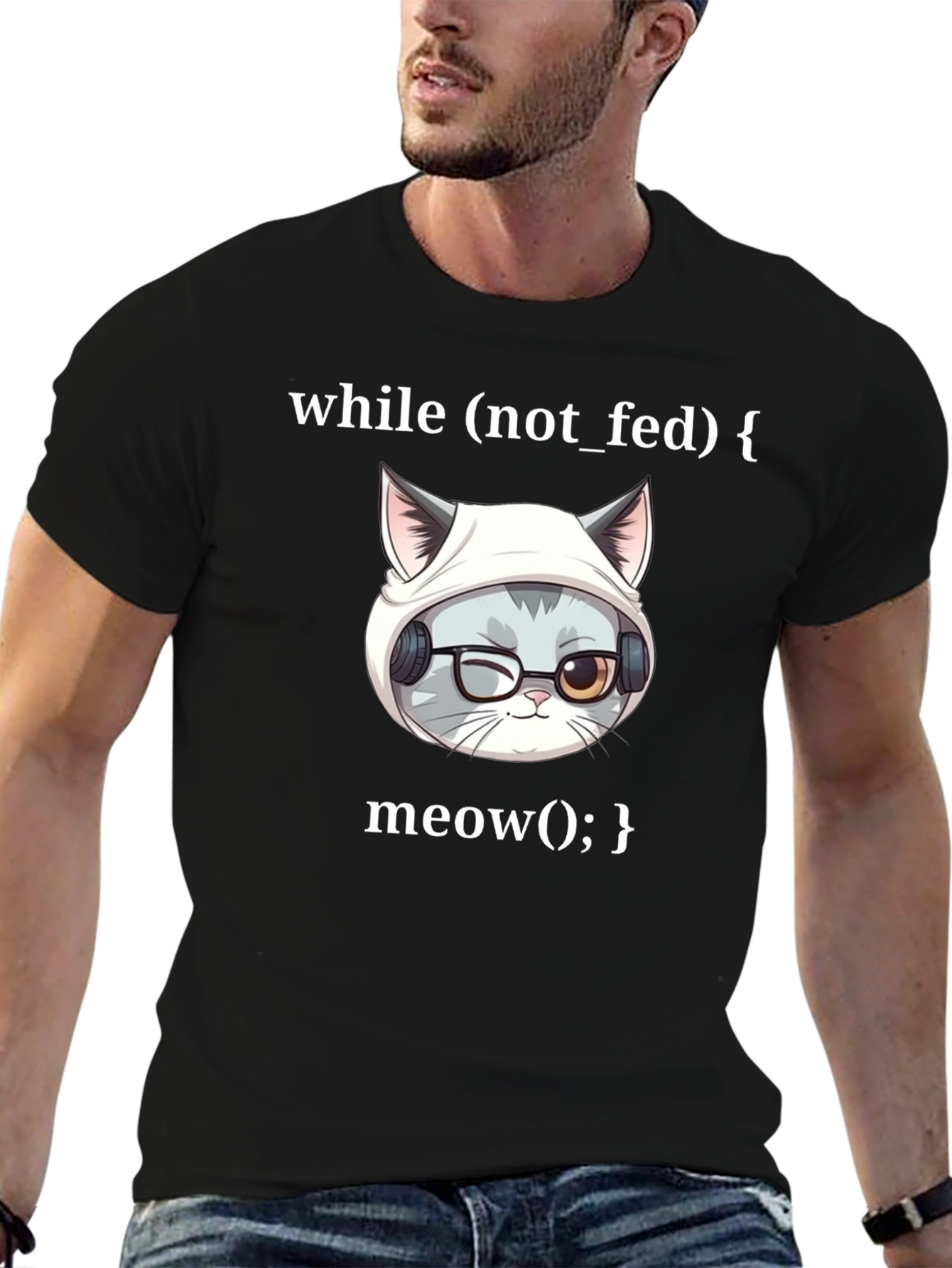 Programmer Cat T-Shirt - While Loop Meow