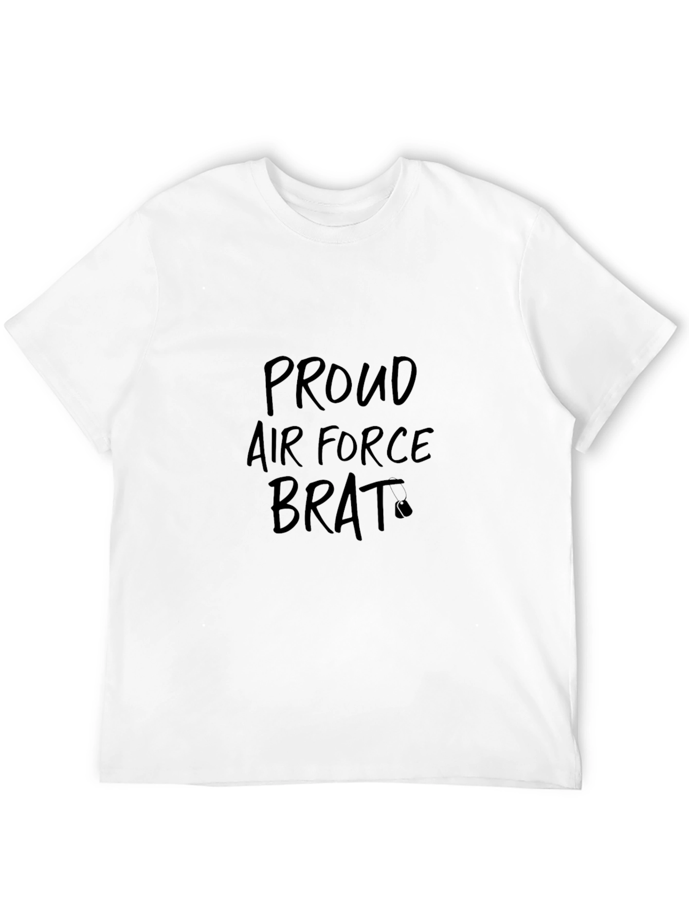 Proud Air Force Brat Black T-Shirt