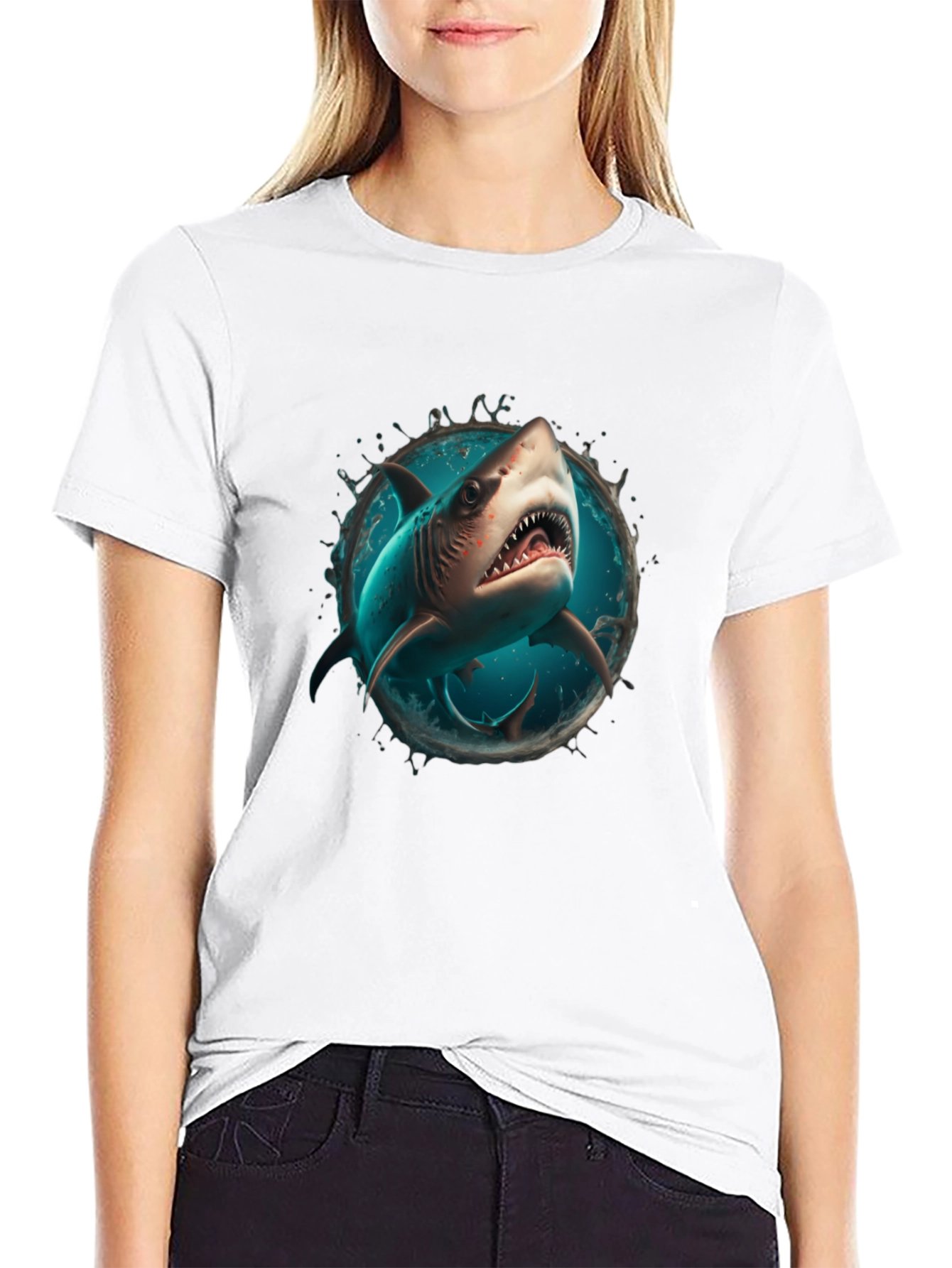 Shark Graphic Tee - Ocean Predator Design