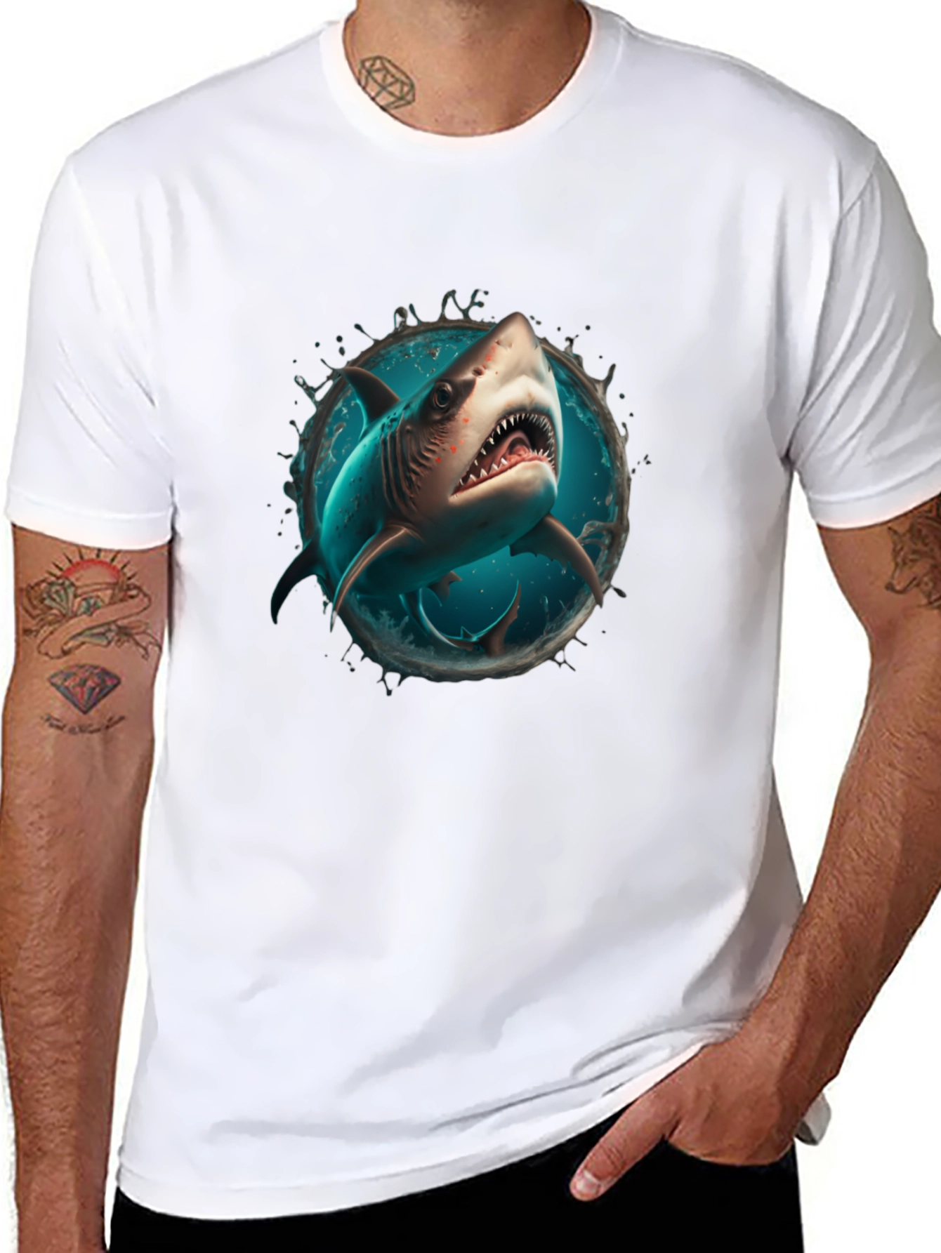 Shark Graphic Tee - Ocean Predator Design