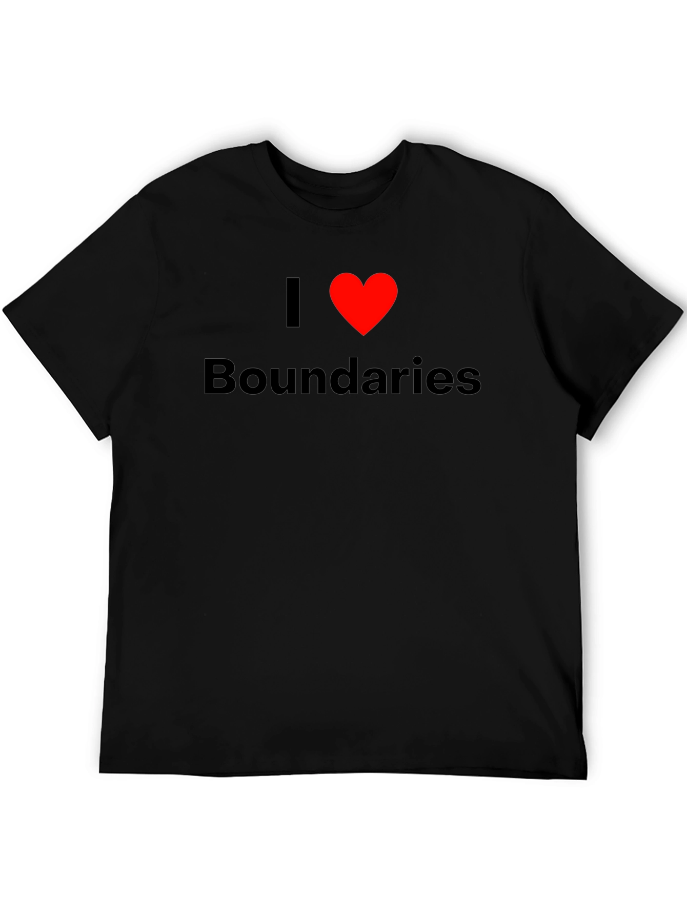 I Heart Boundaries Black T-Shirt