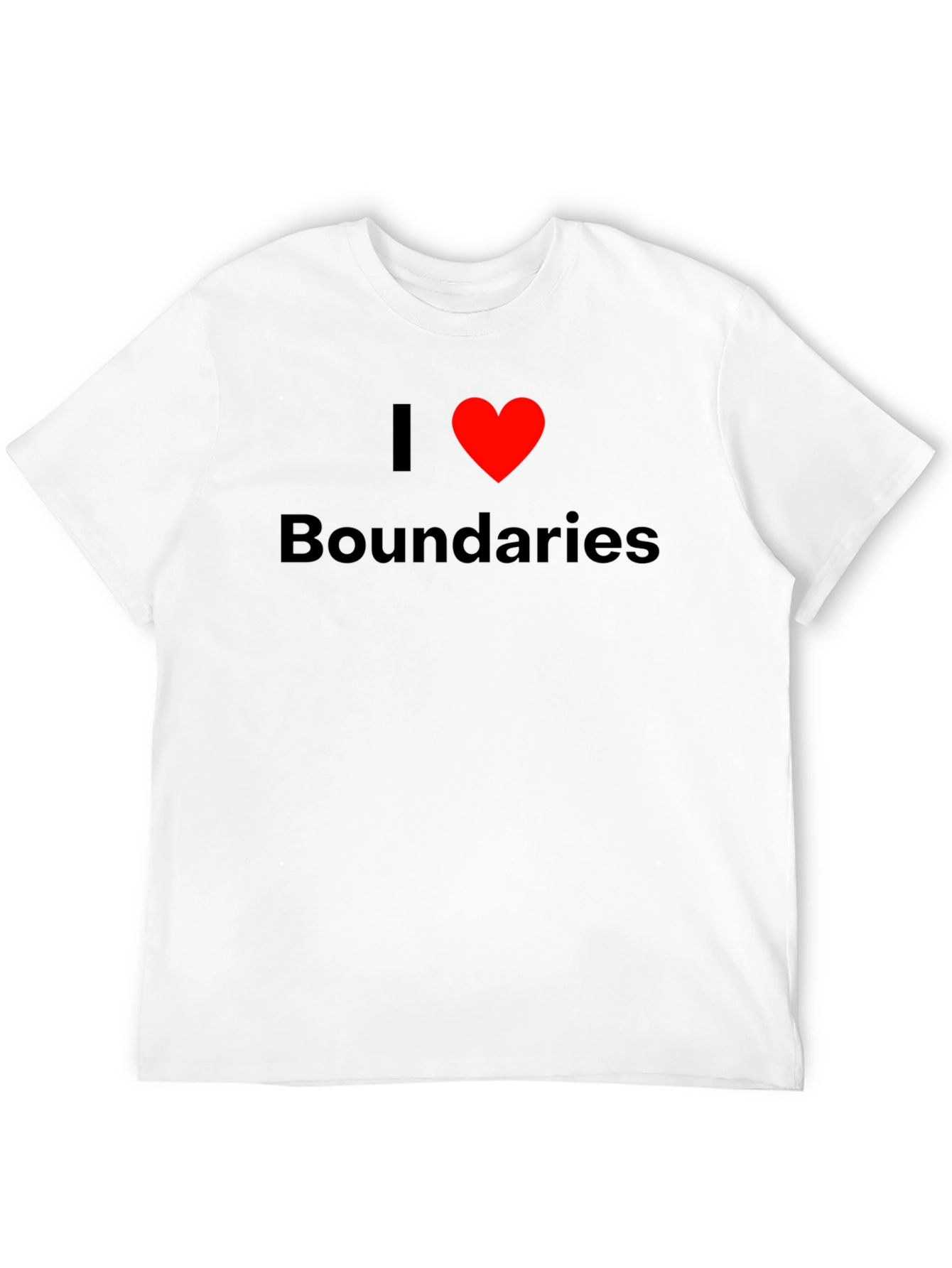 I Heart Boundaries Black T-Shirt