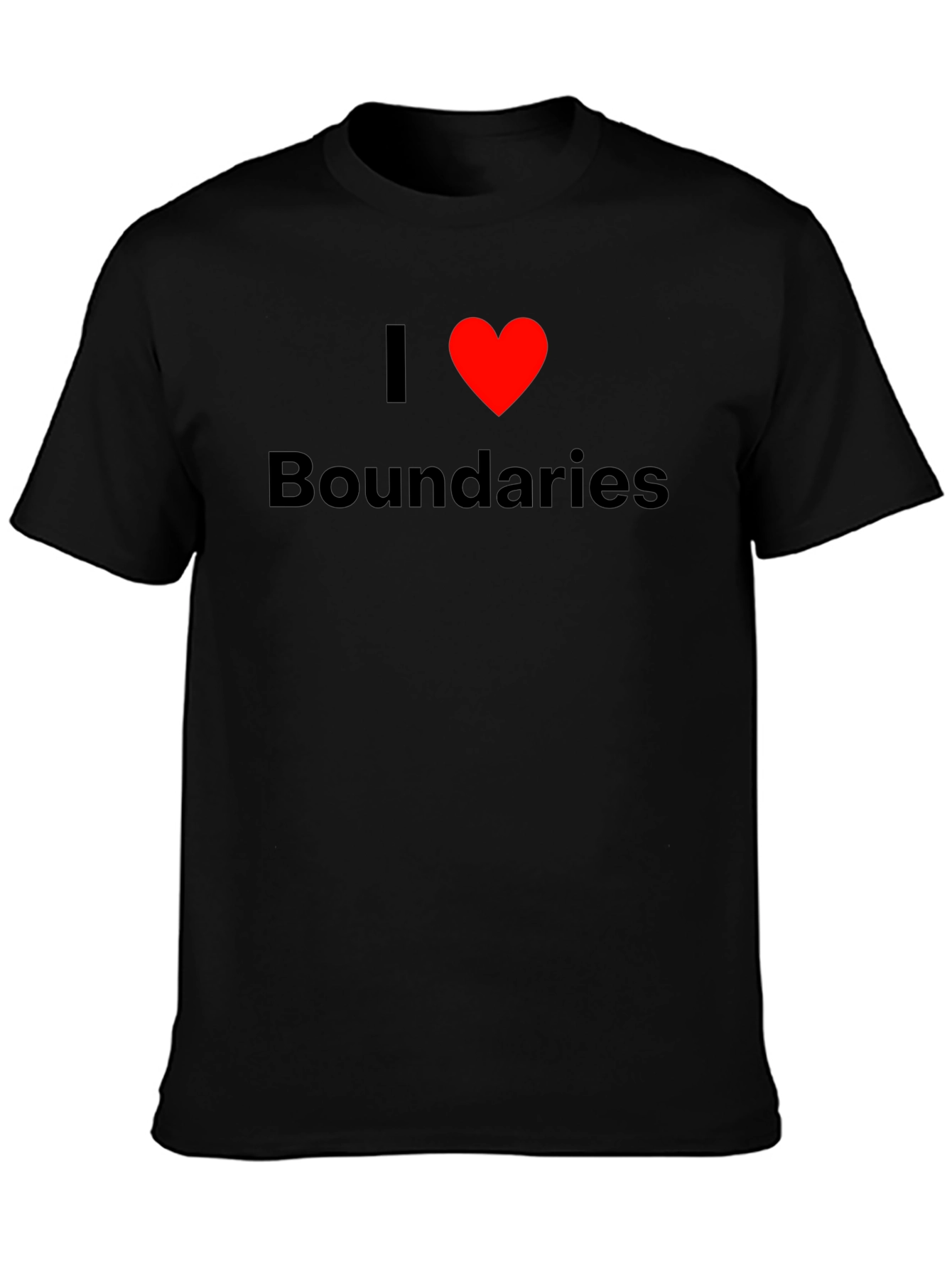 I Heart Boundaries Black T-Shirt