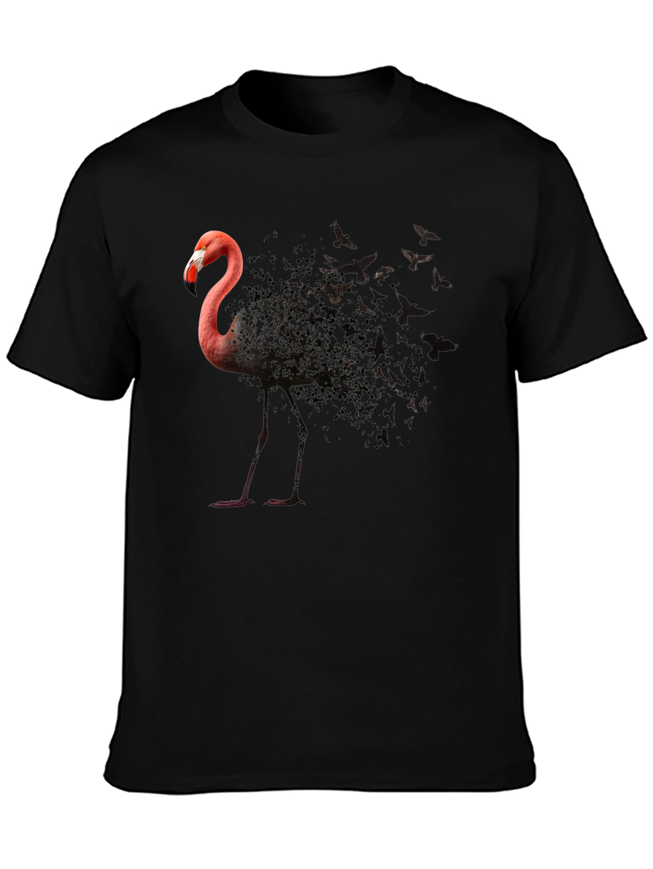 Flamingo Butterfly T-Shirt - Unique Graphic Tee
