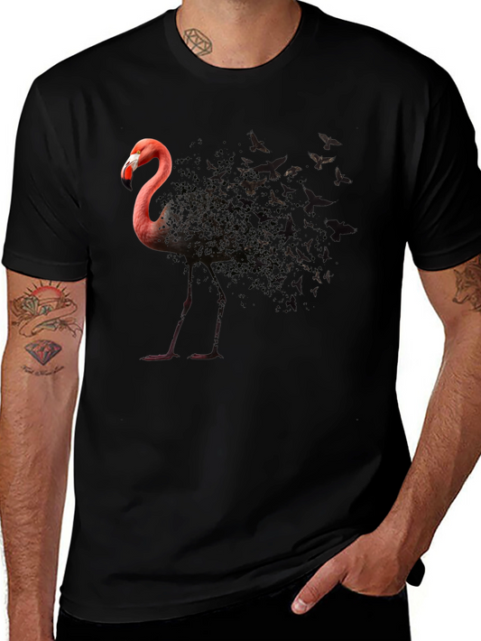 Flamingo Butterfly T-Shirt - Unique Graphic Tee