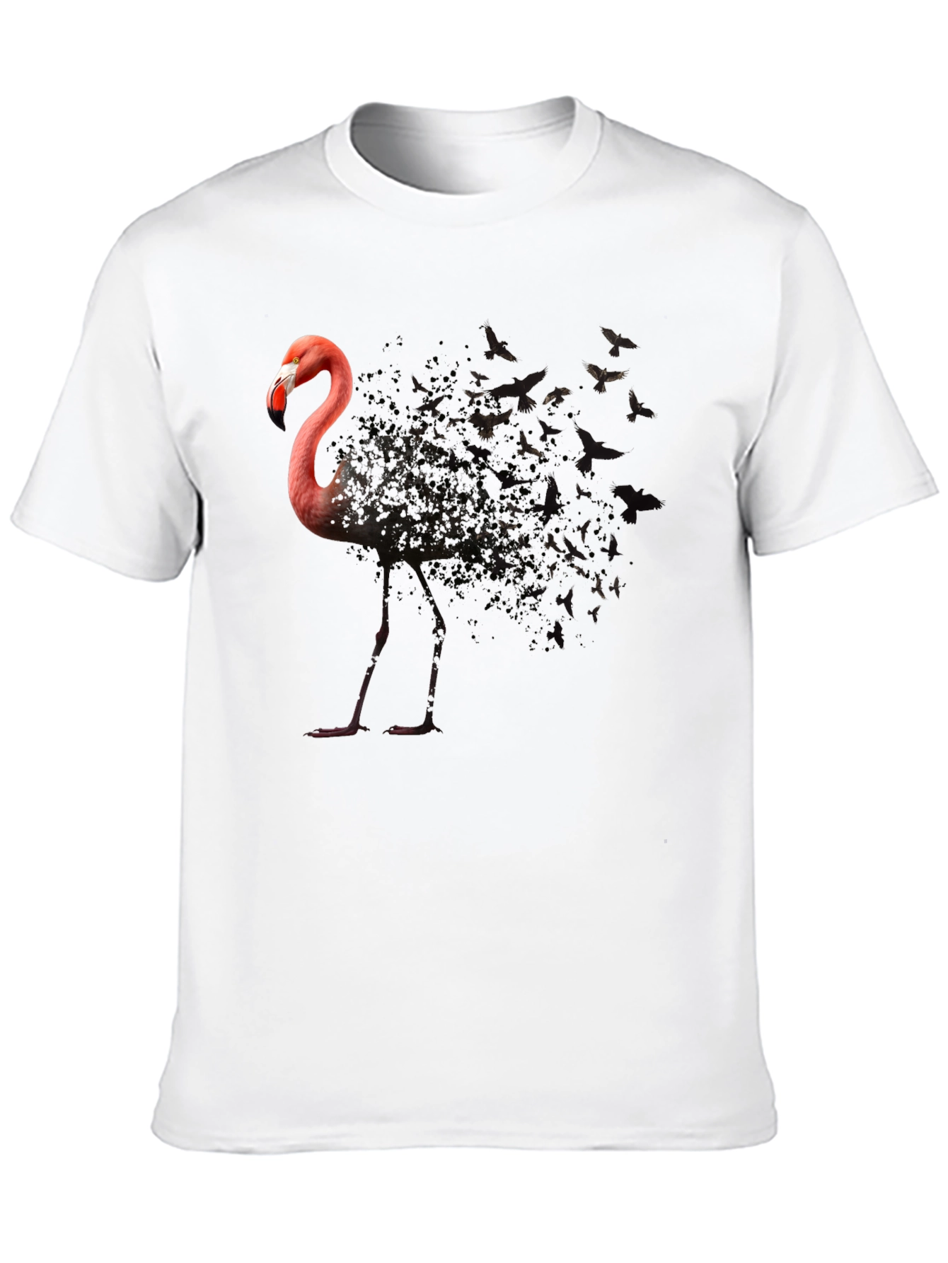 Flamingo Butterfly T-Shirt - Unique Graphic Tee