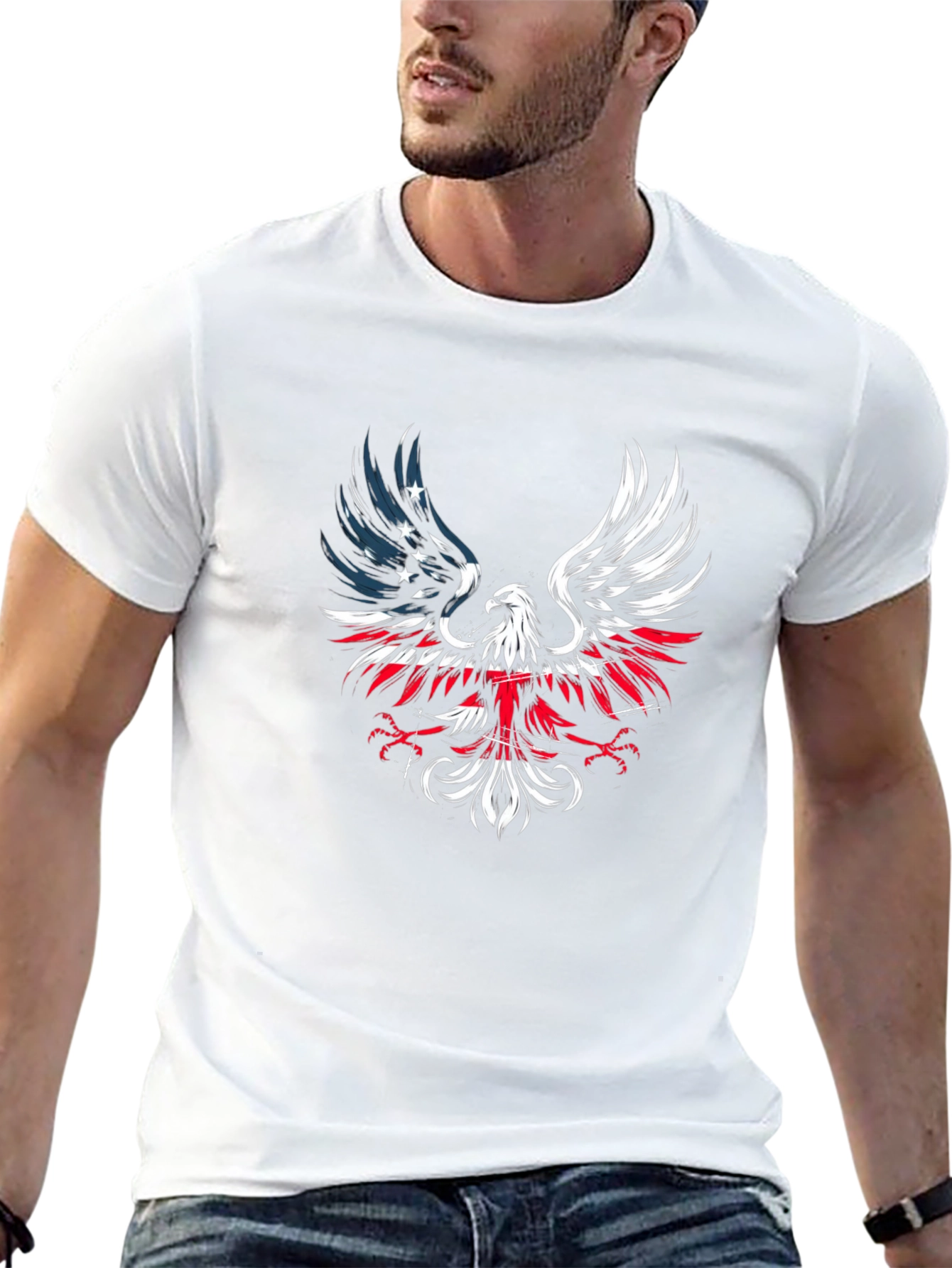 American Eagle Patriotic T-Shirt - Black