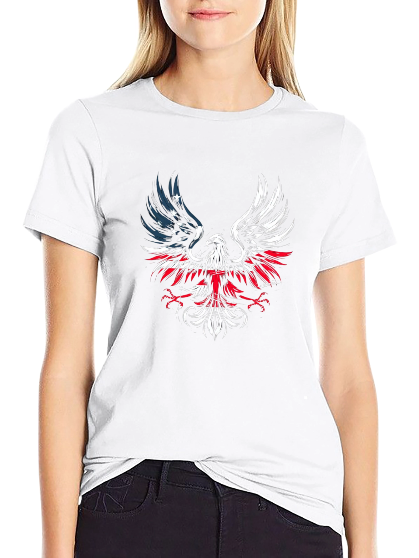 American Eagle Patriotic T-Shirt - Black