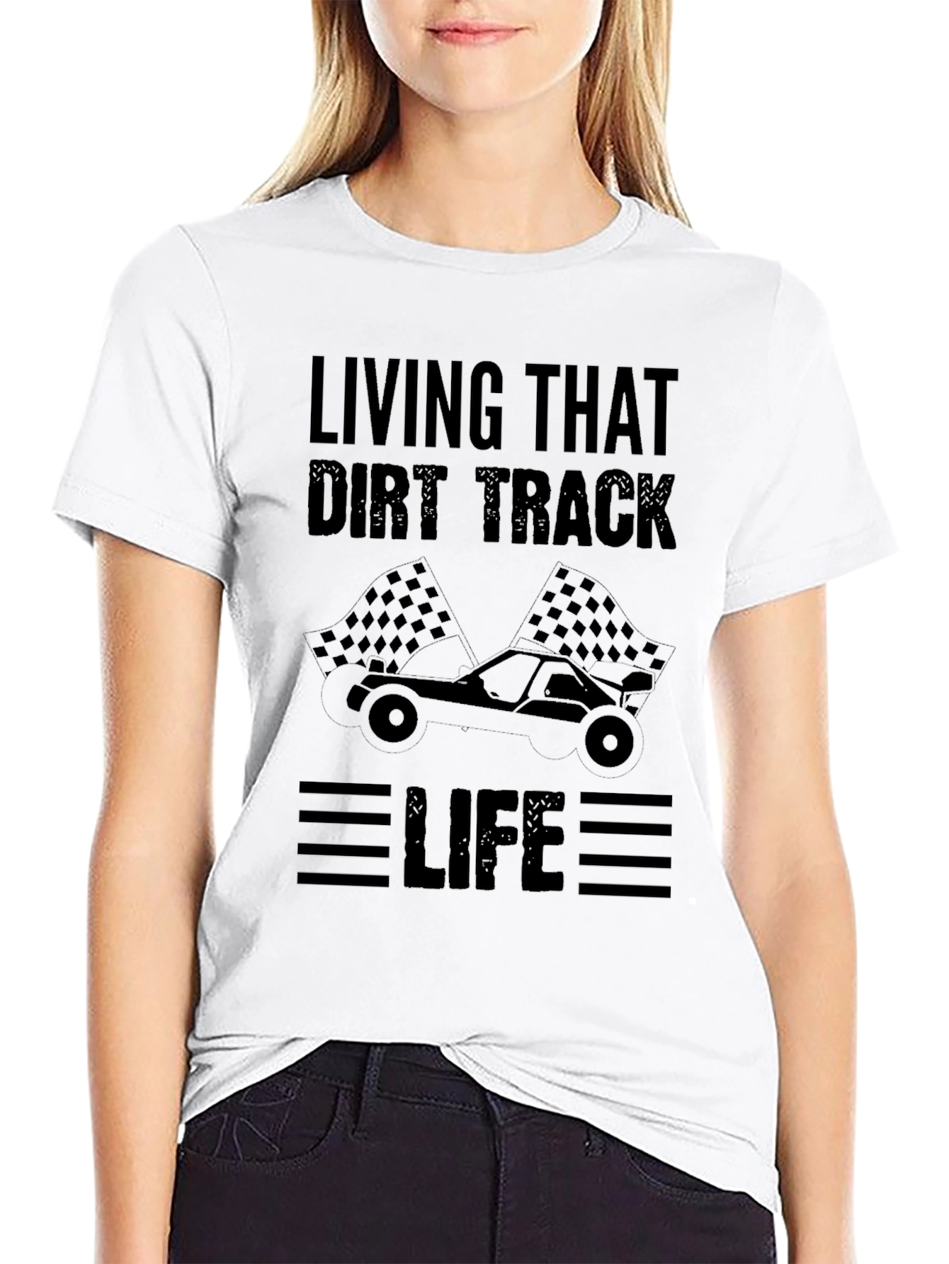 Dirt Track Racing Life Graphic Tee