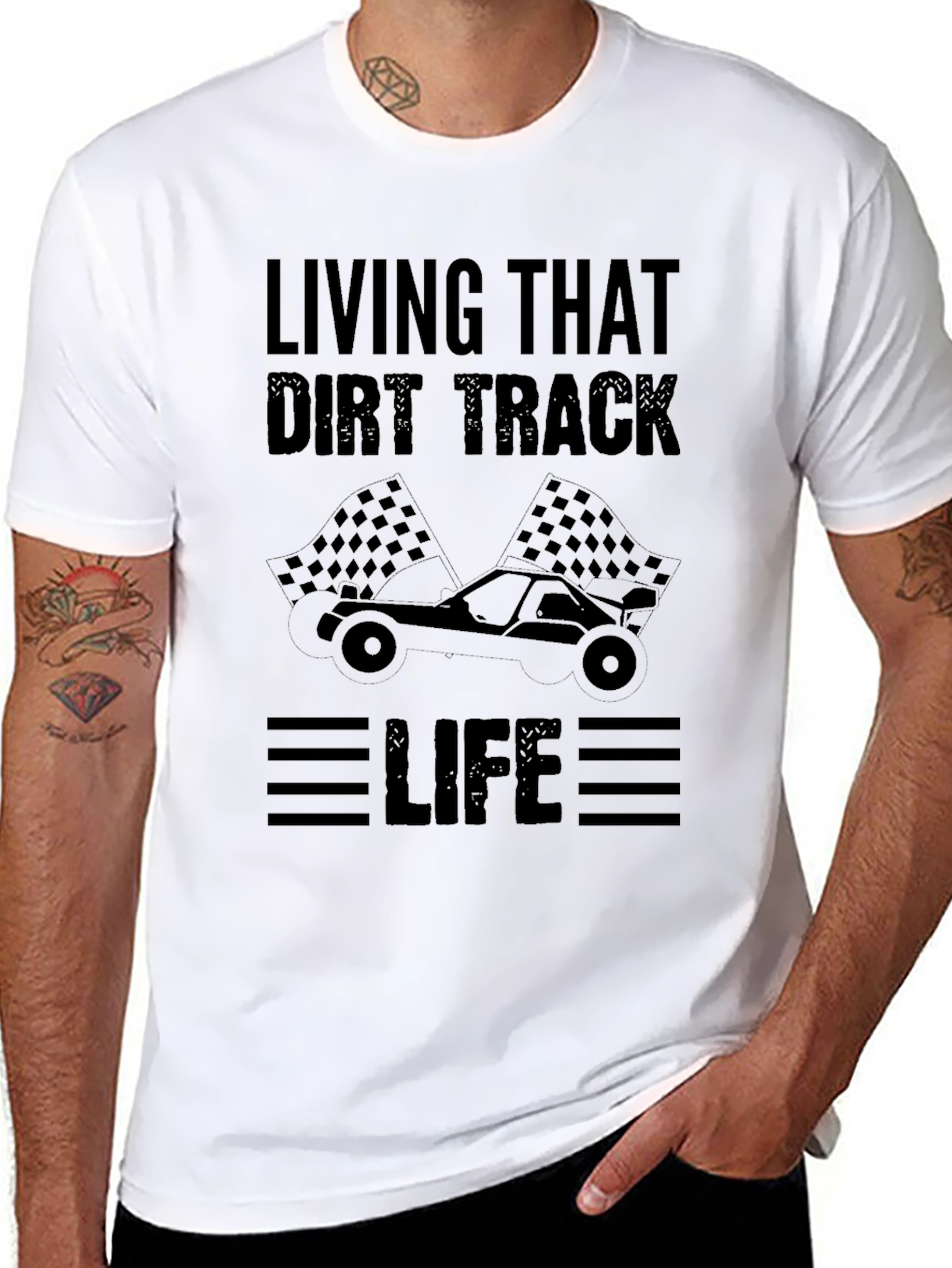 Dirt Track Racing Life Graphic Tee
