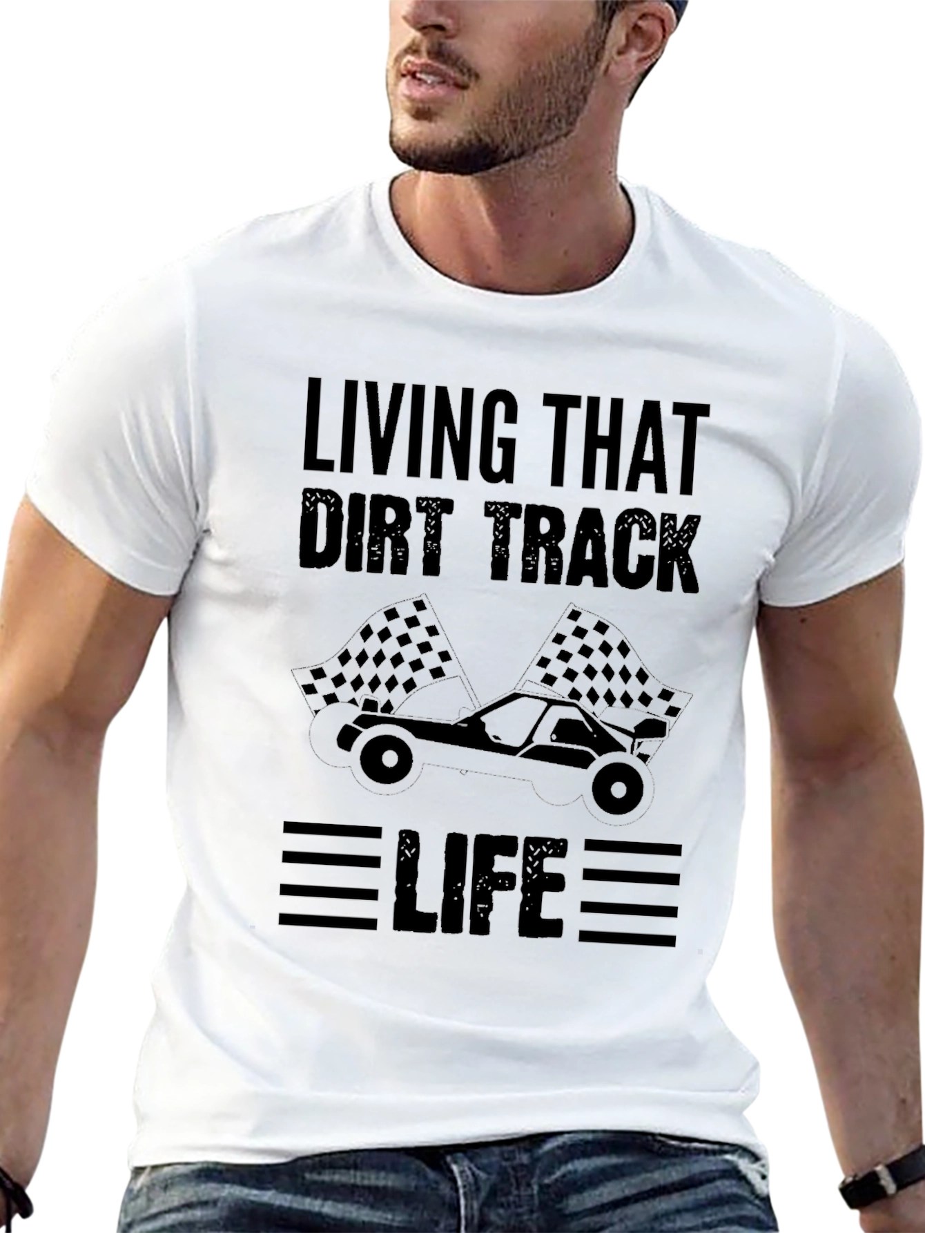 Dirt Track Racing Life Graphic Tee