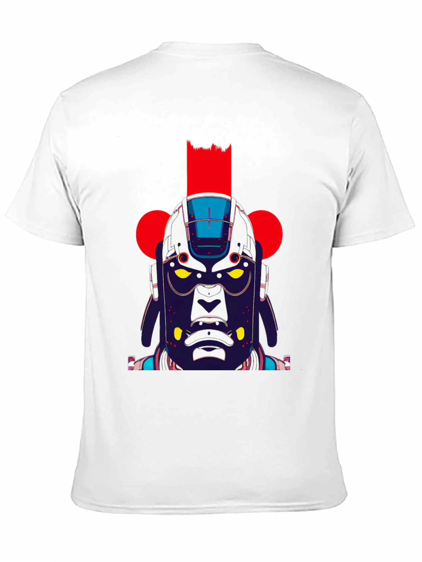 Abstract Robot Graphic Black T-Shirt