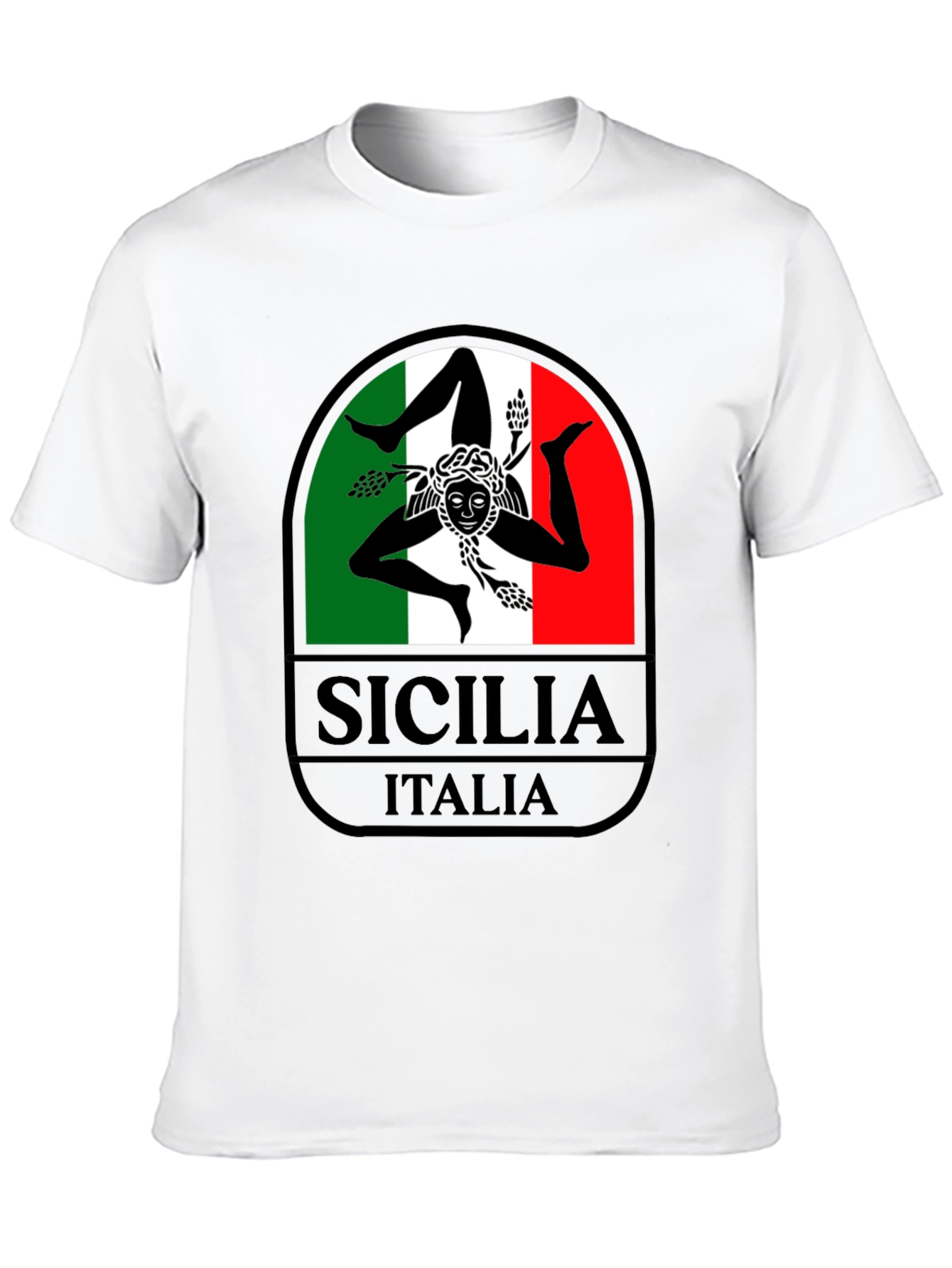 Sicilia Italia Graphic T-Shirt - Black Tee