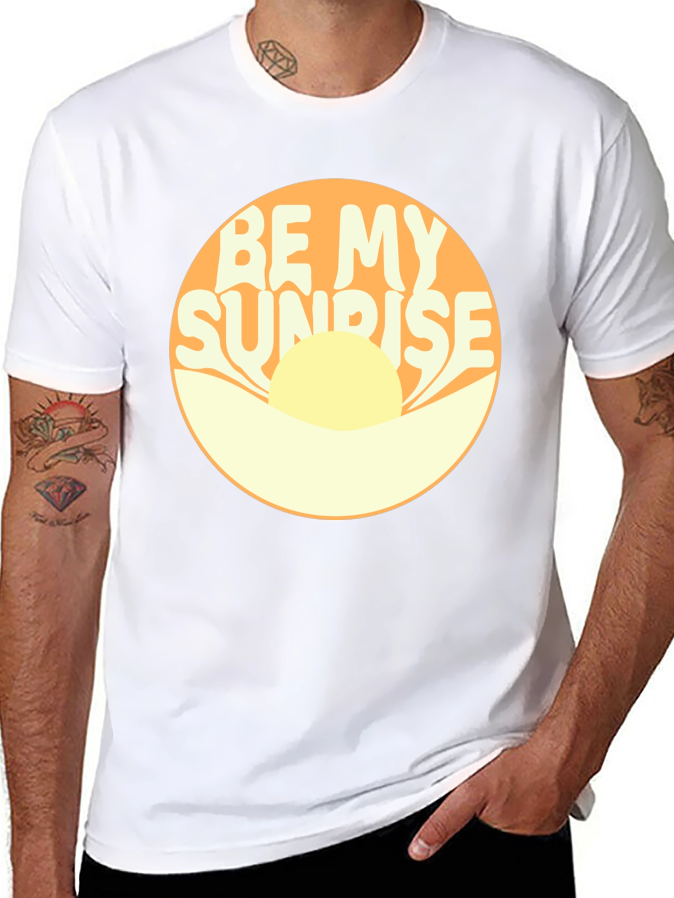Be My Sunrise Graphic Tee - Retro Design