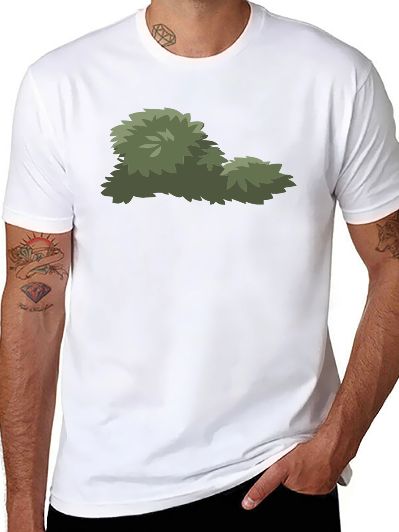 Bush Graphic Black T-Shirt - Nature Lover Tee