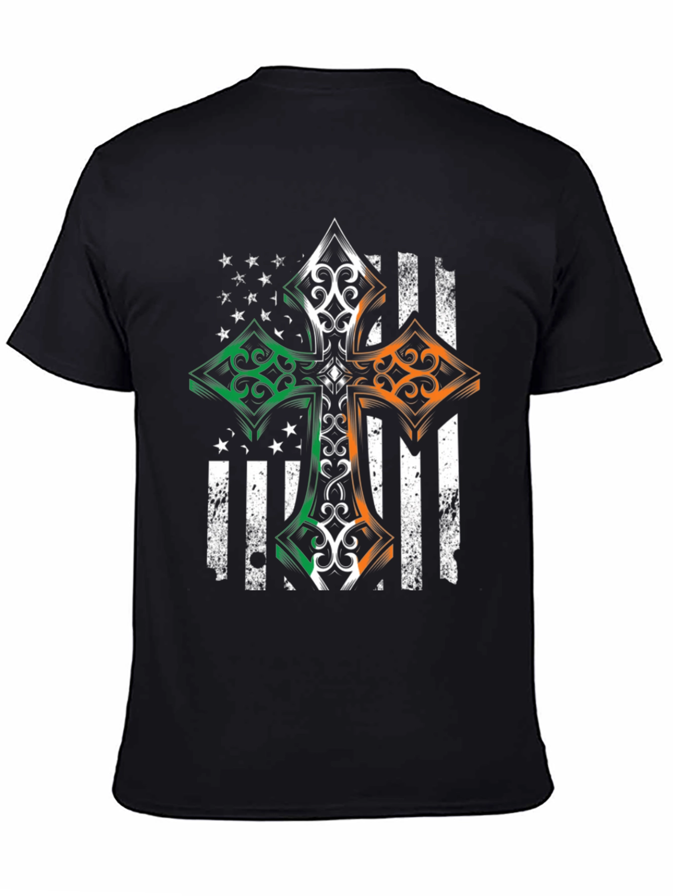 Irish American Flag Cross T-Shirt