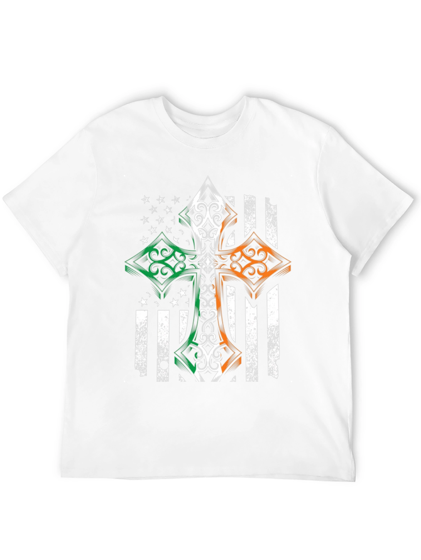 Irish American Flag Cross T-Shirt