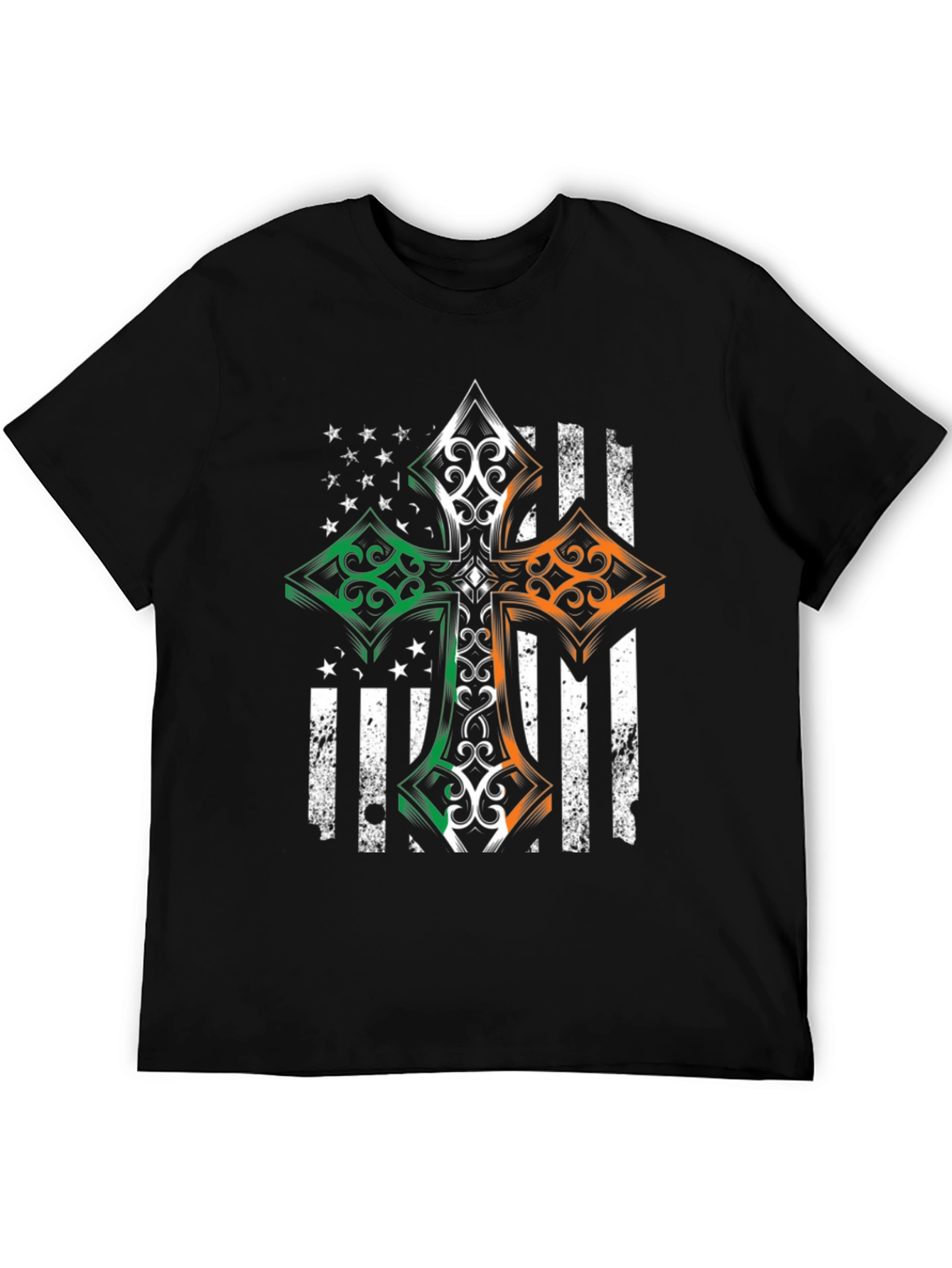 Irish American Flag Cross T-Shirt
