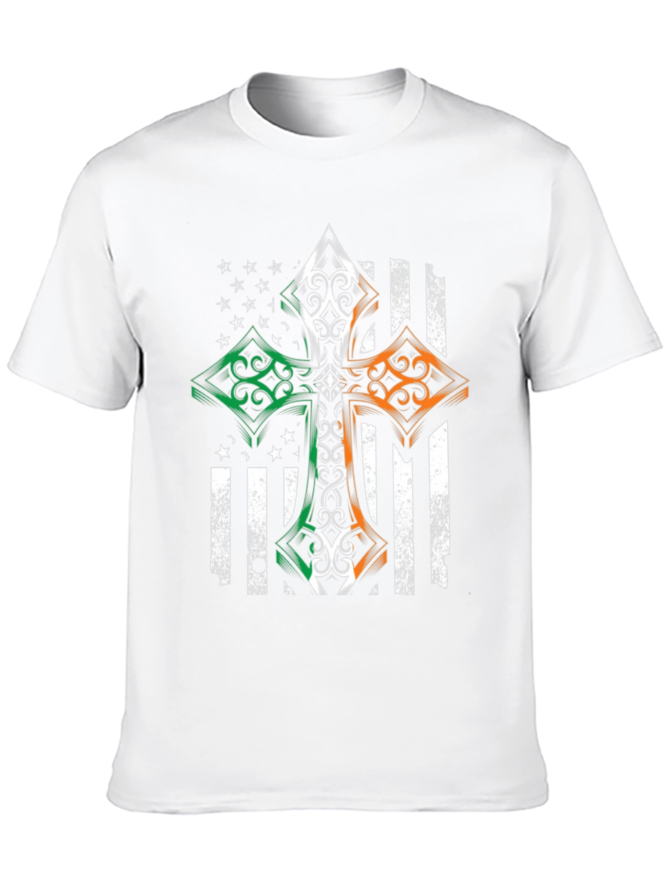 Irish American Flag Cross T-Shirt