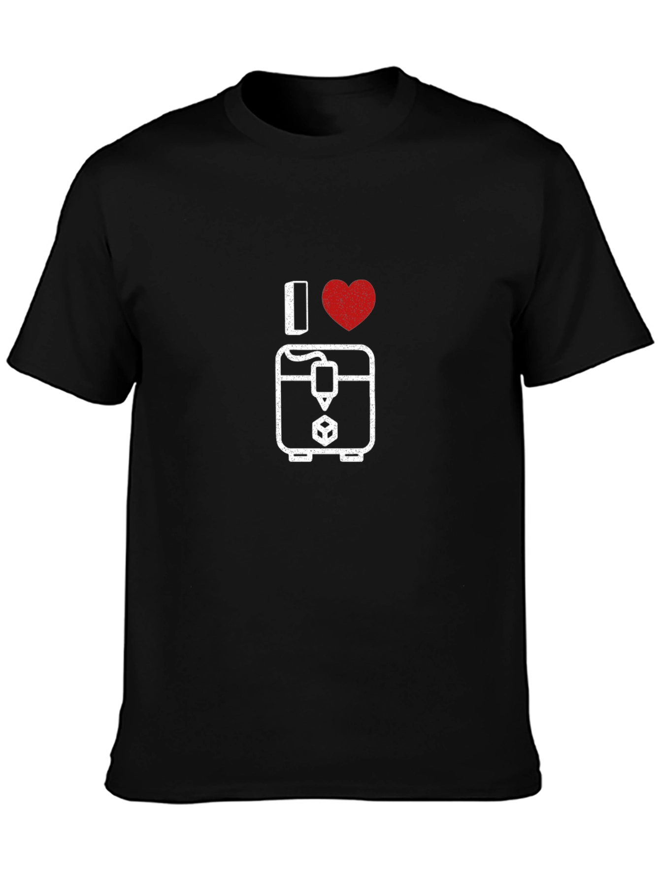 I Love 3D Printing Black T-Shirt