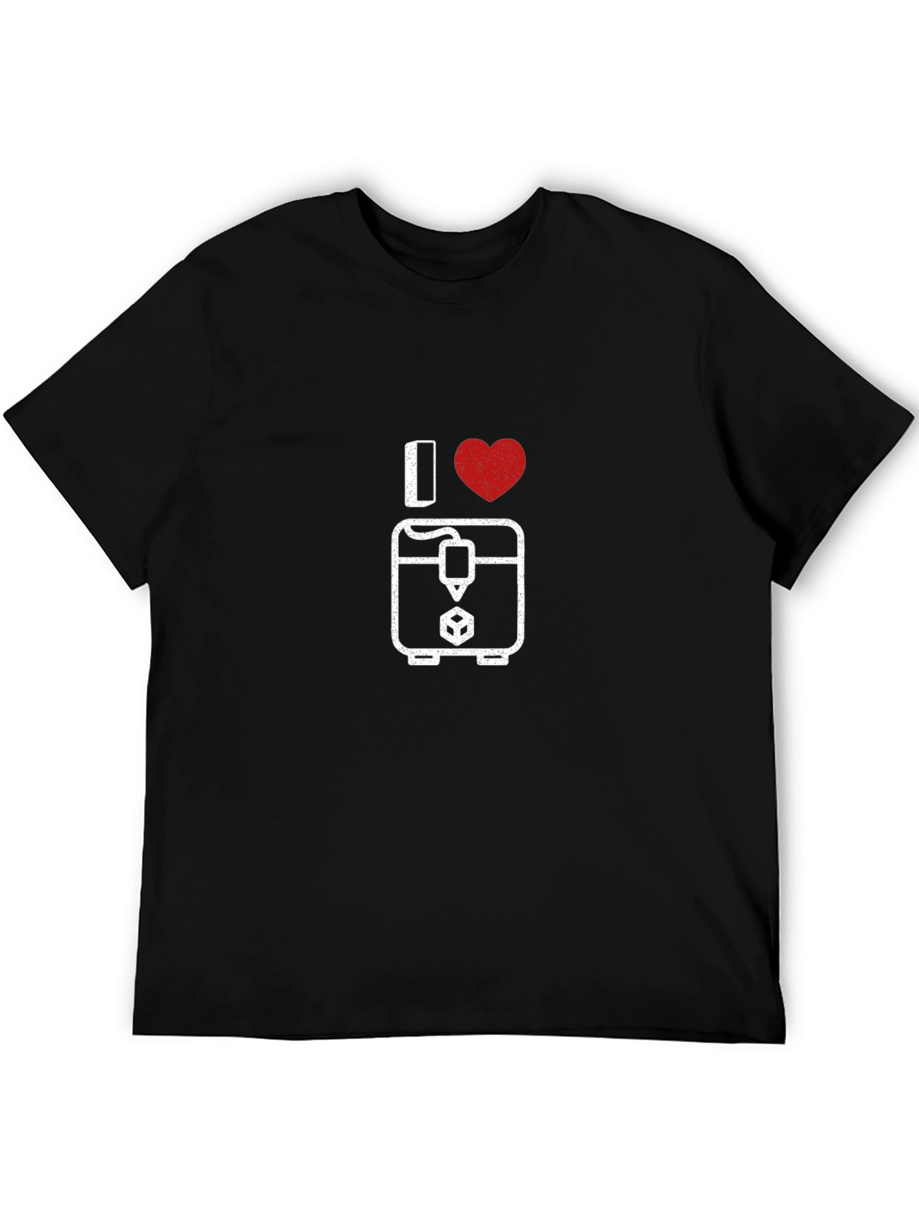 I Love 3D Printing Black T-Shirt