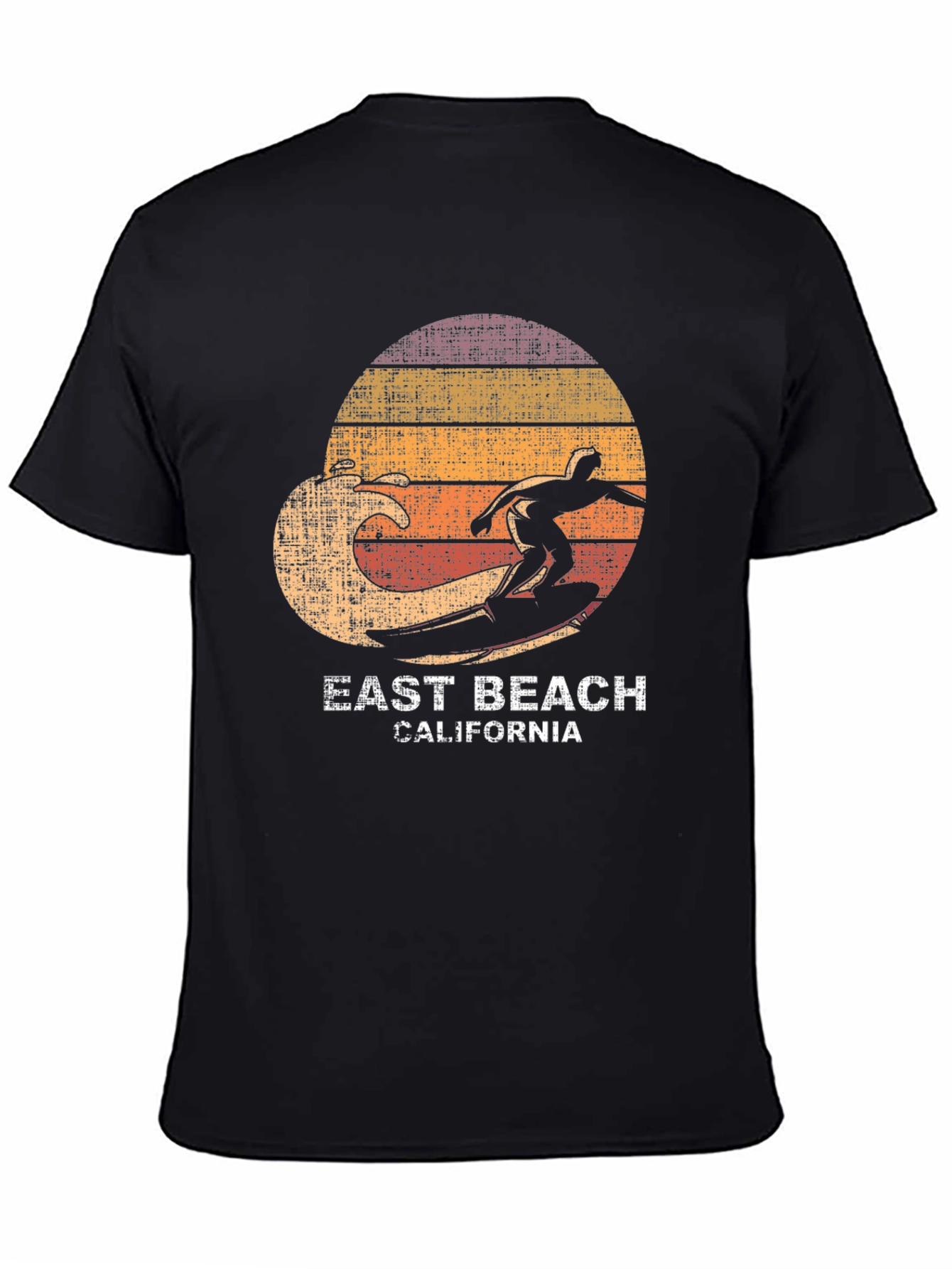 East Beach California Surfer Graphic T-Shirt