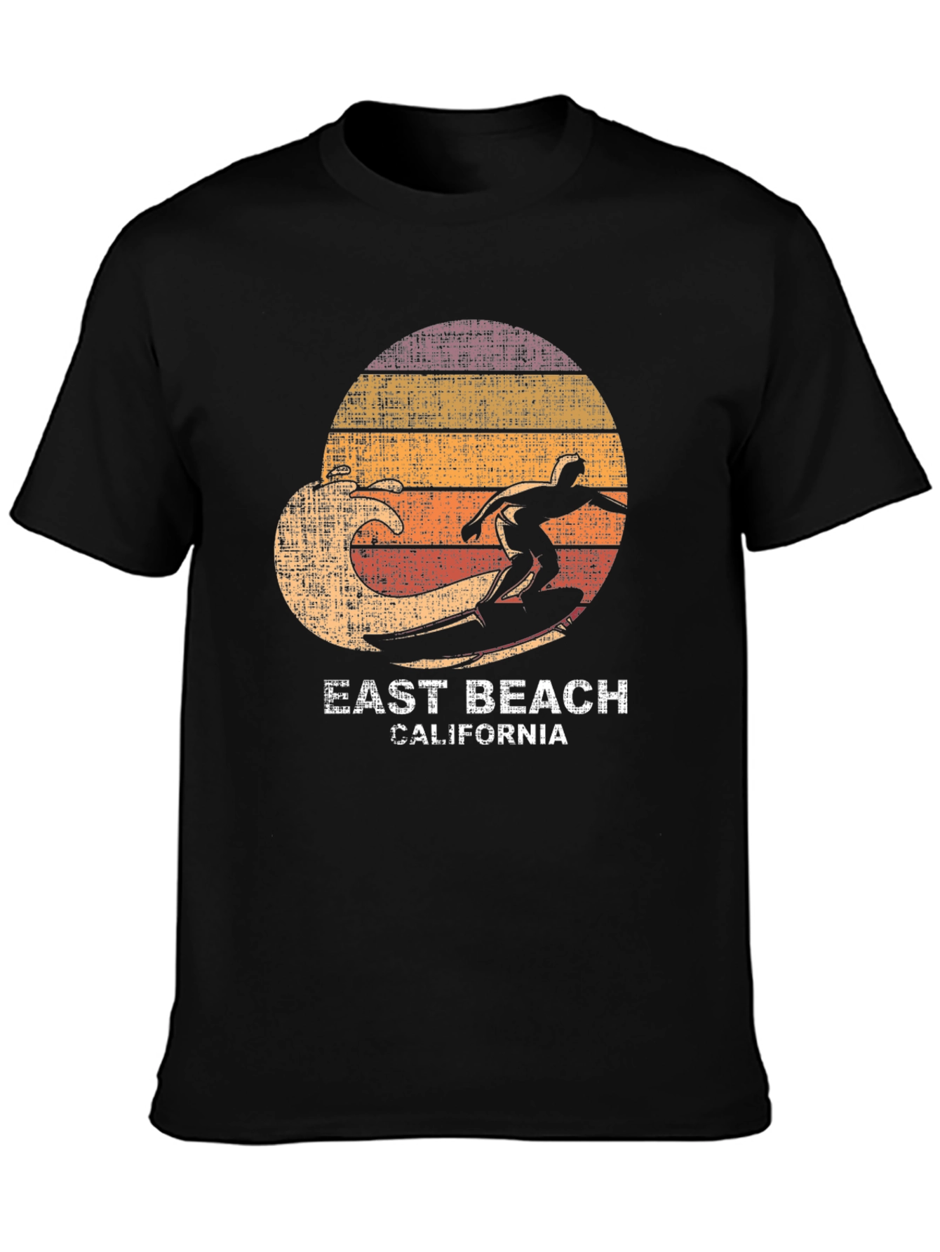East Beach California Surfer Graphic T-Shirt