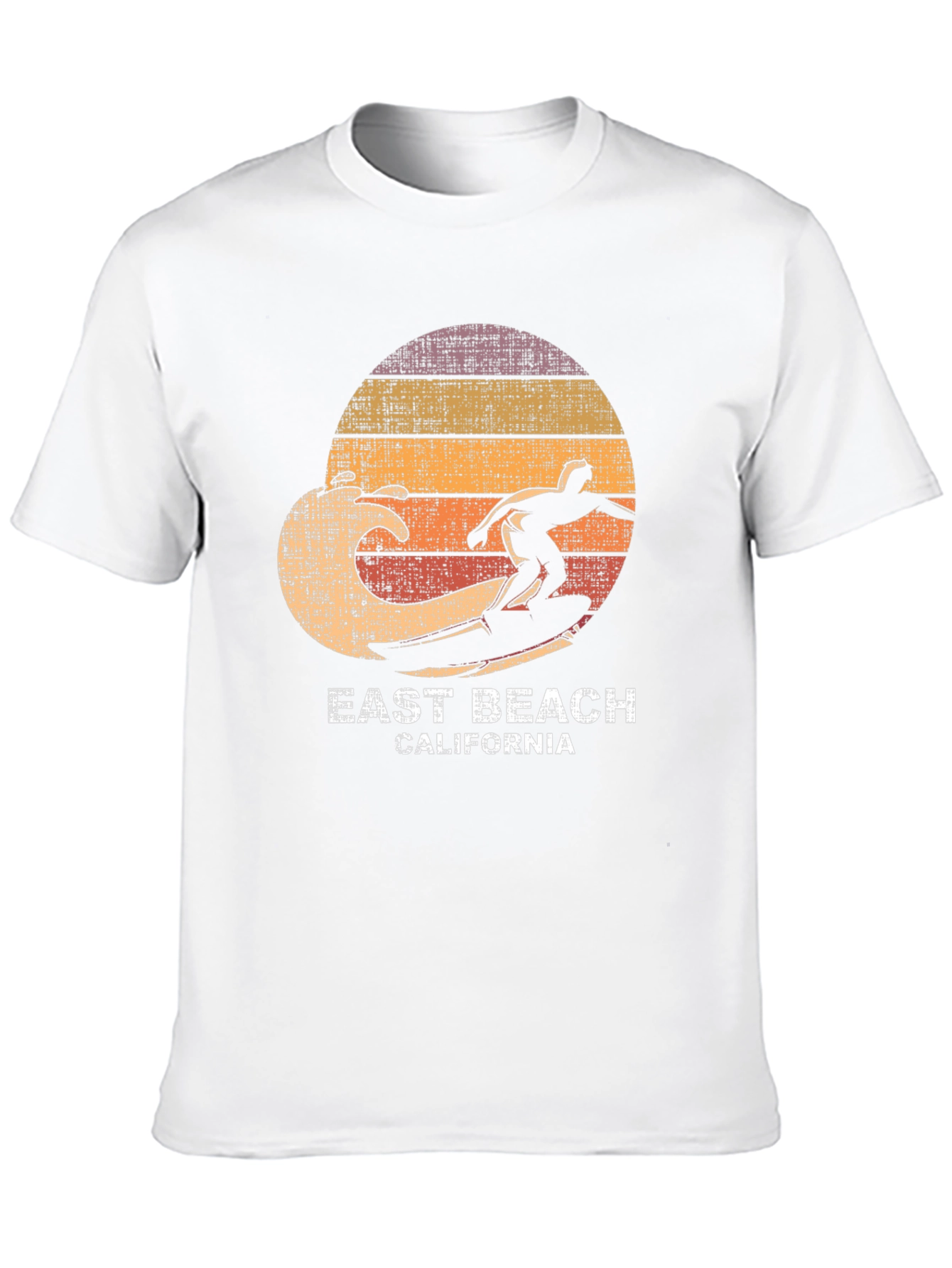 East Beach California Surfer Graphic T-Shirt