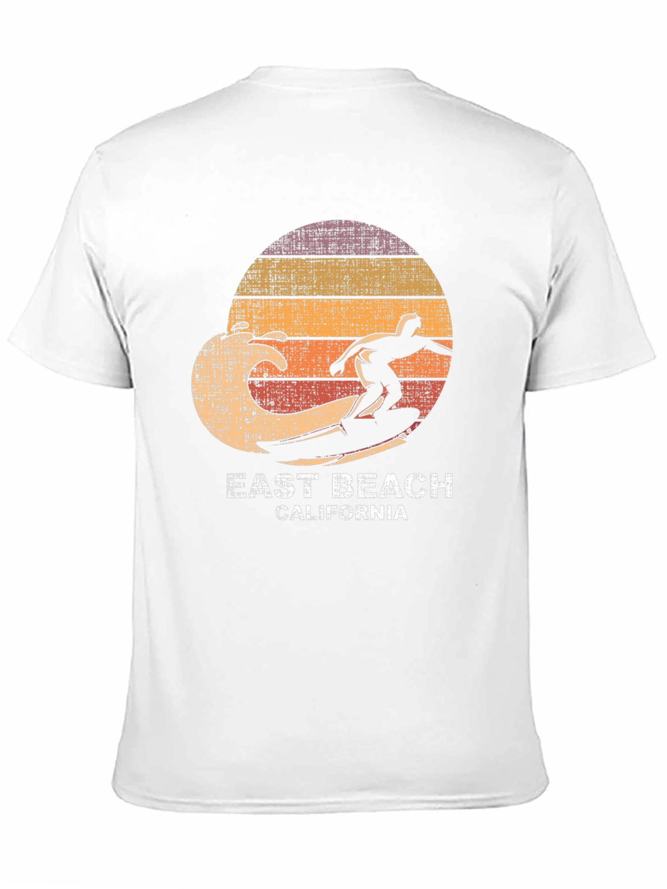 East Beach California Surfer Graphic T-Shirt