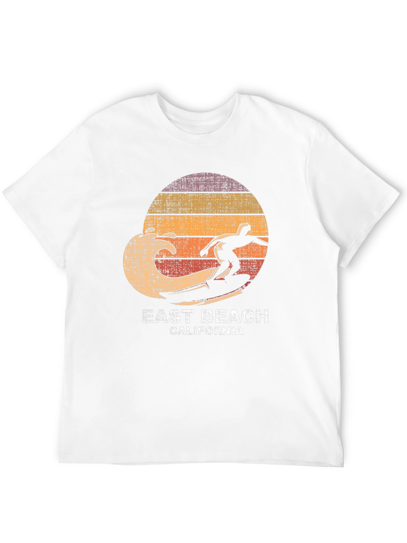 East Beach California Surfer Graphic T-Shirt