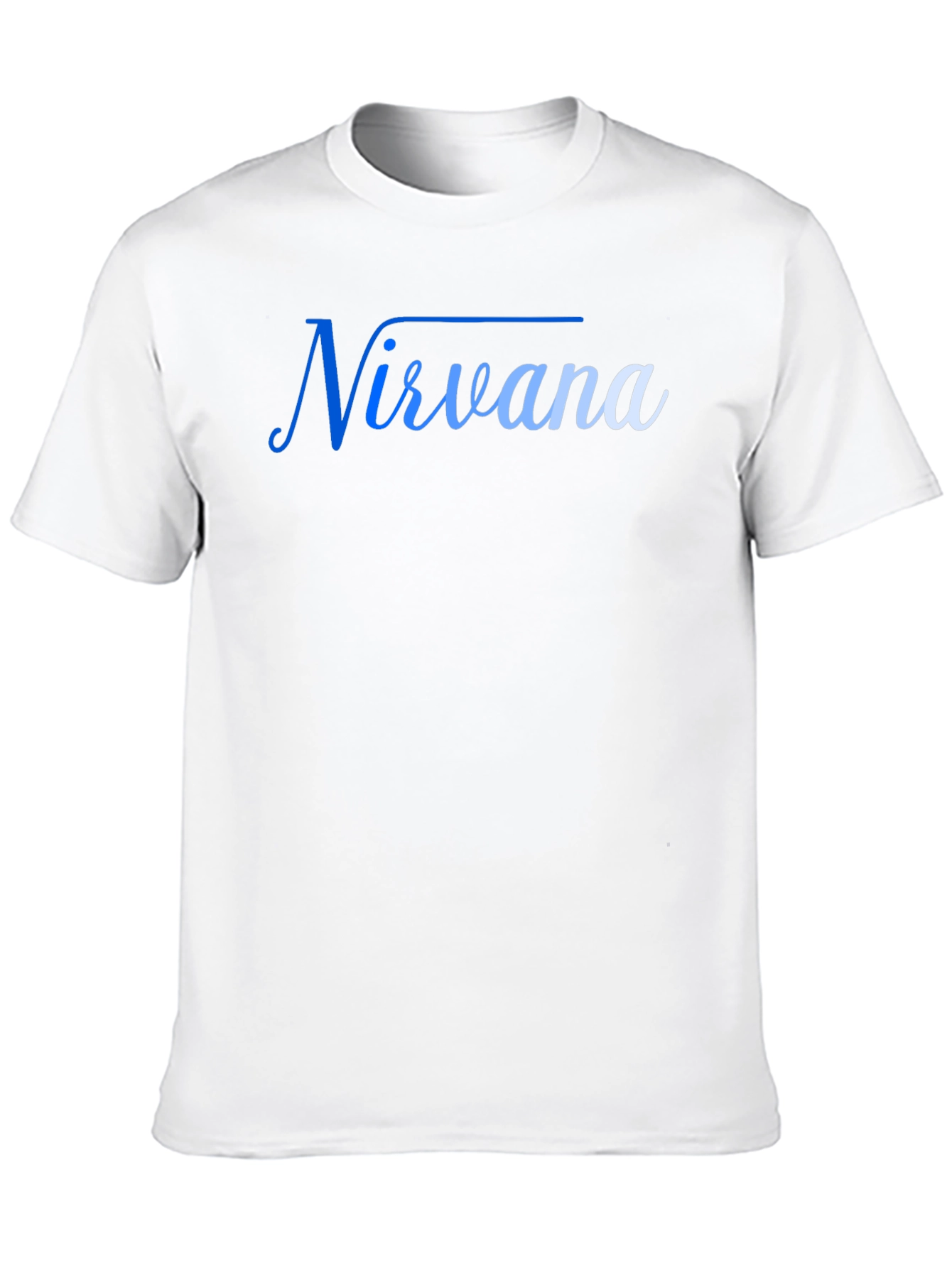 Nirvana Blue Gradient Mens Black T-Shirt