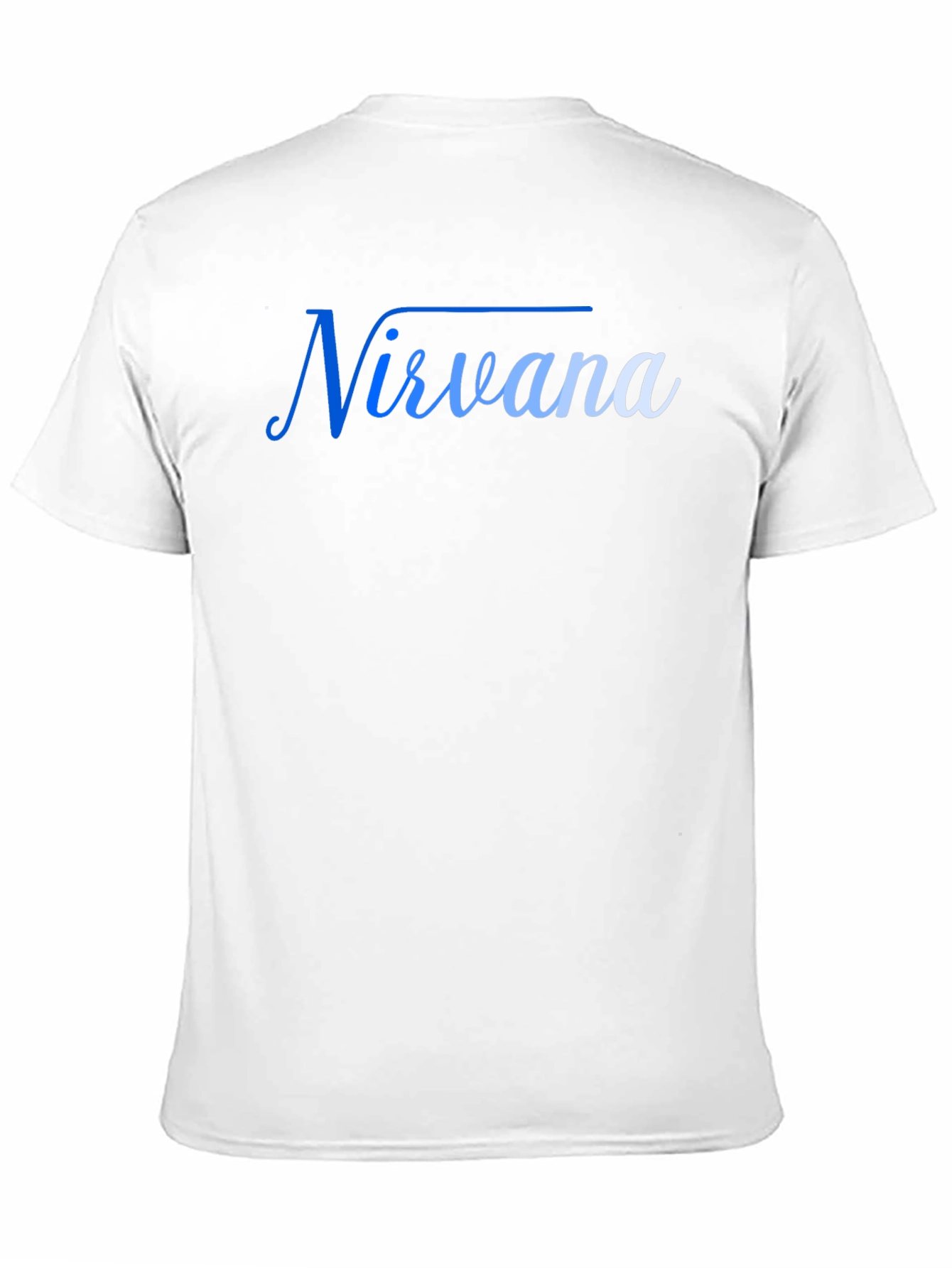 Nirvana Blue Gradient Mens Black T-Shirt