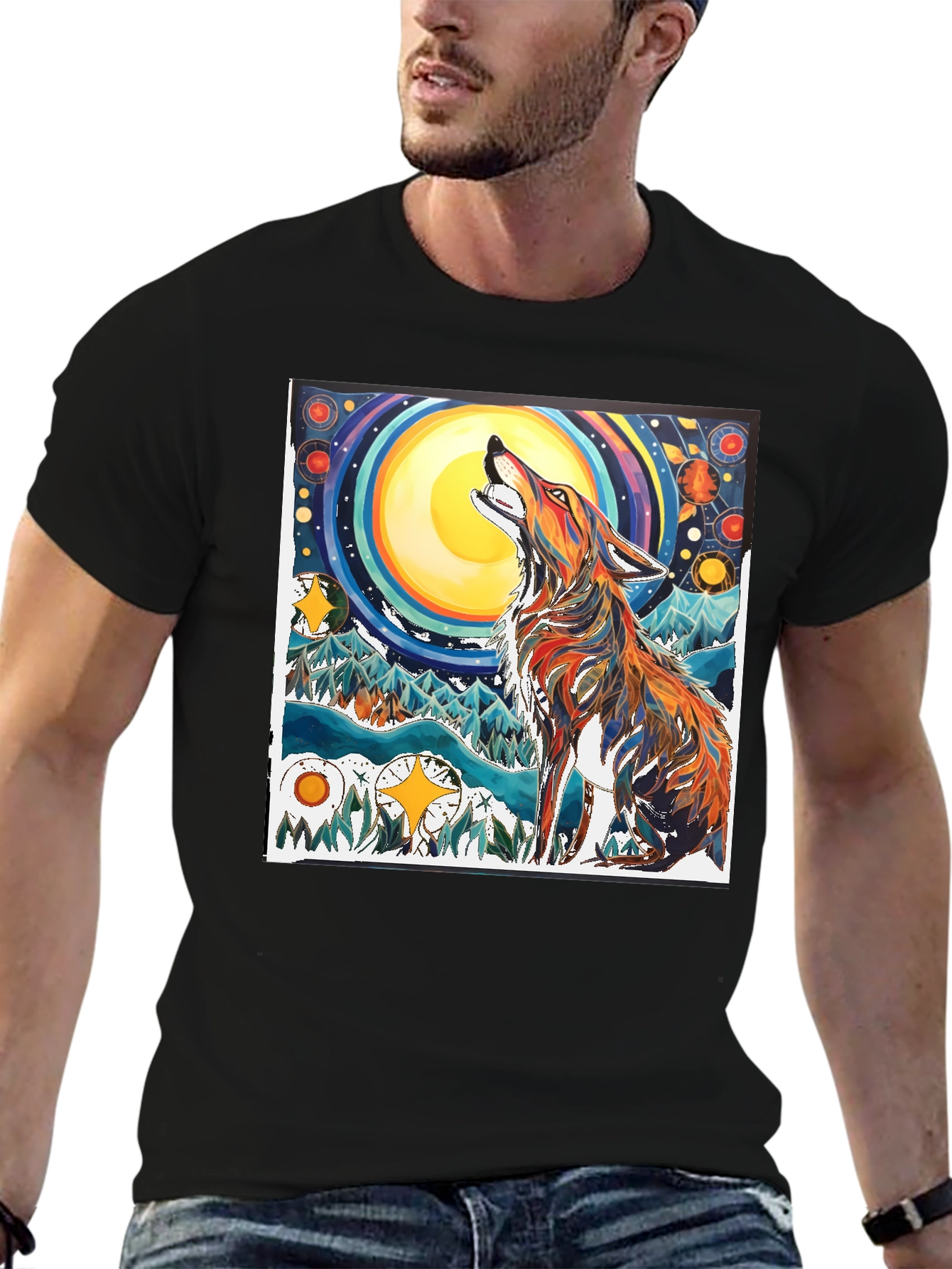 Wolf Moon Graphic T-Shirt