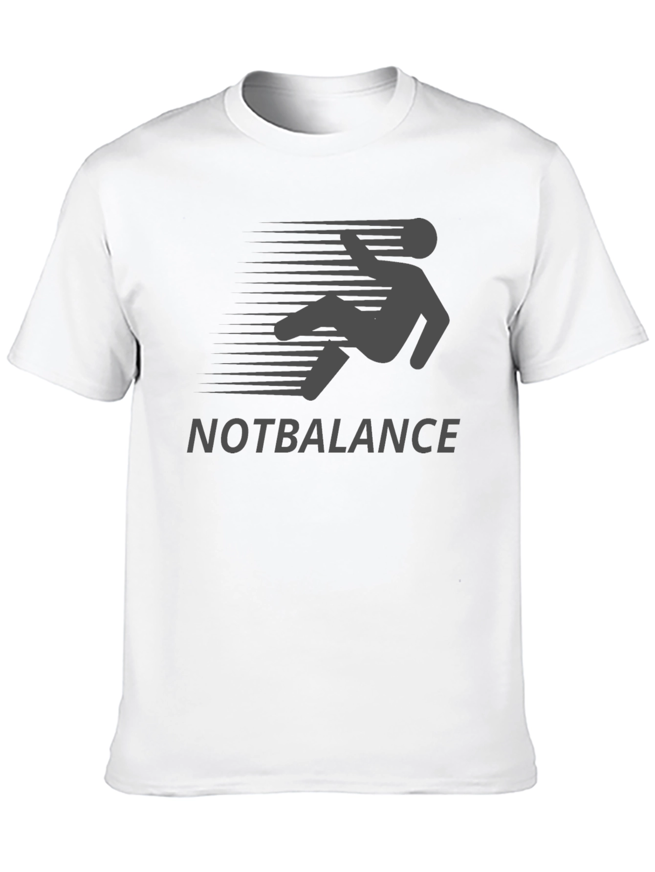 NOTBALANCE Graphic Tee - Funny Falling Man Design
