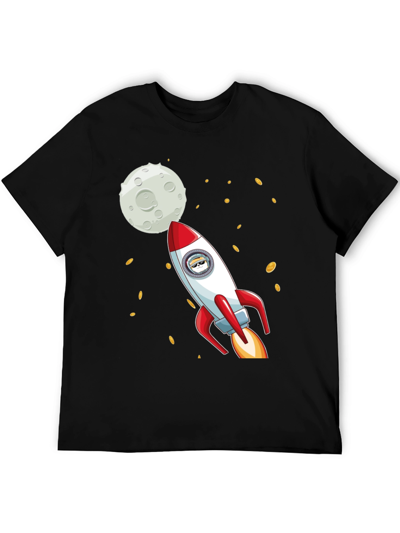 Dogecoin Rocket to the Moon T-Shirt