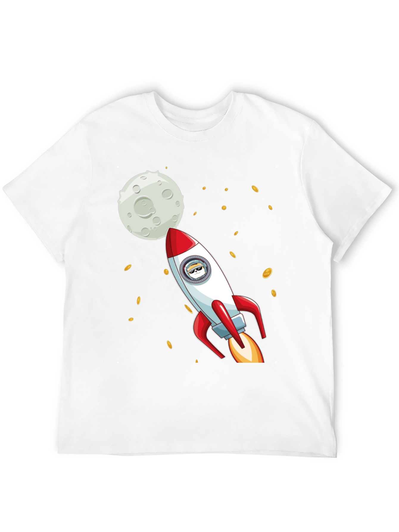 Dogecoin Rocket to the Moon T-Shirt
