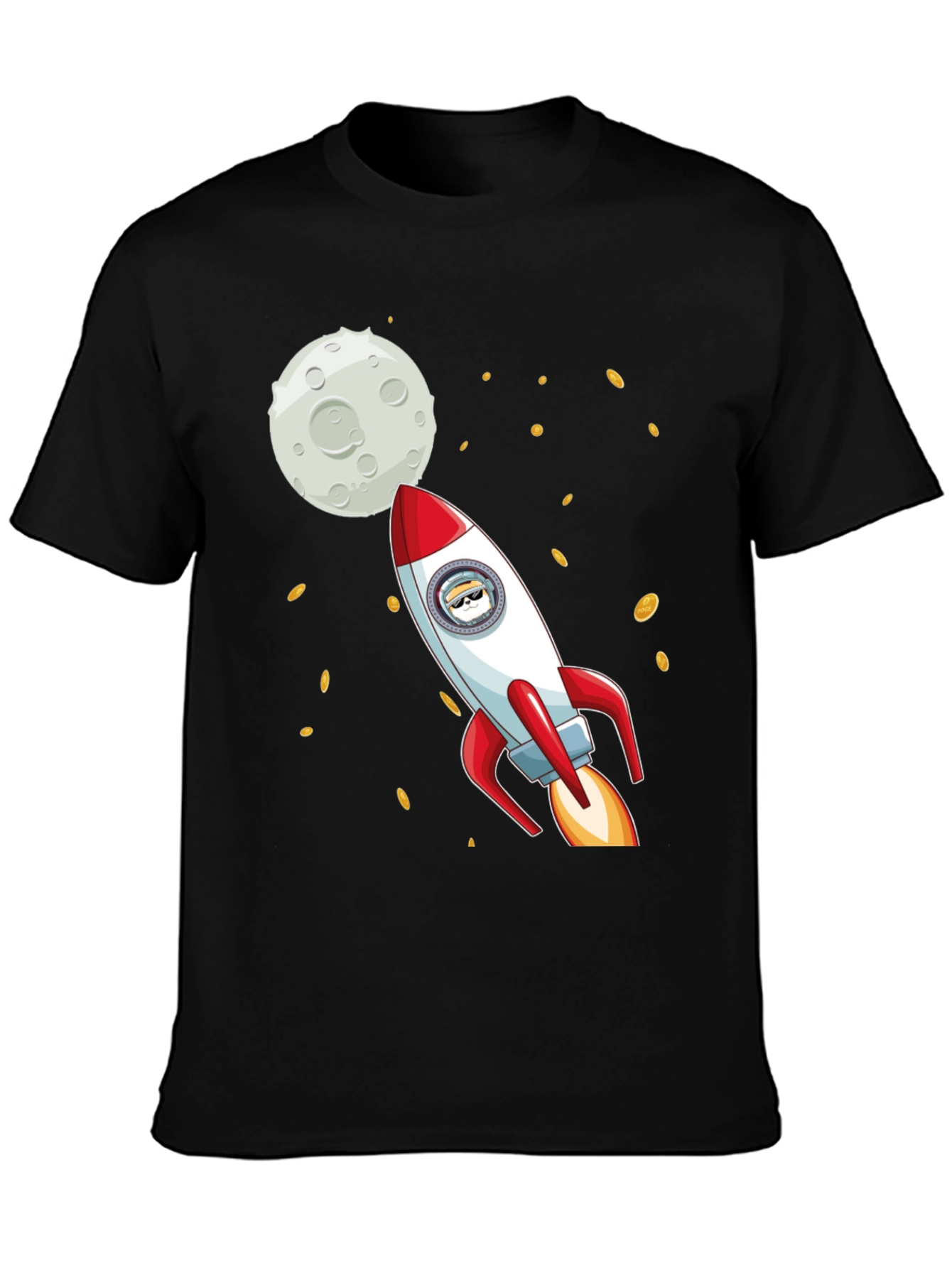 Dogecoin Rocket to the Moon T-Shirt