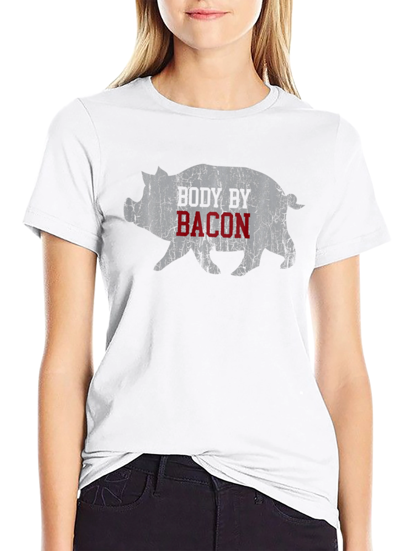 Body by Bacon Graphic Tee - Black Cotton T-Shirt