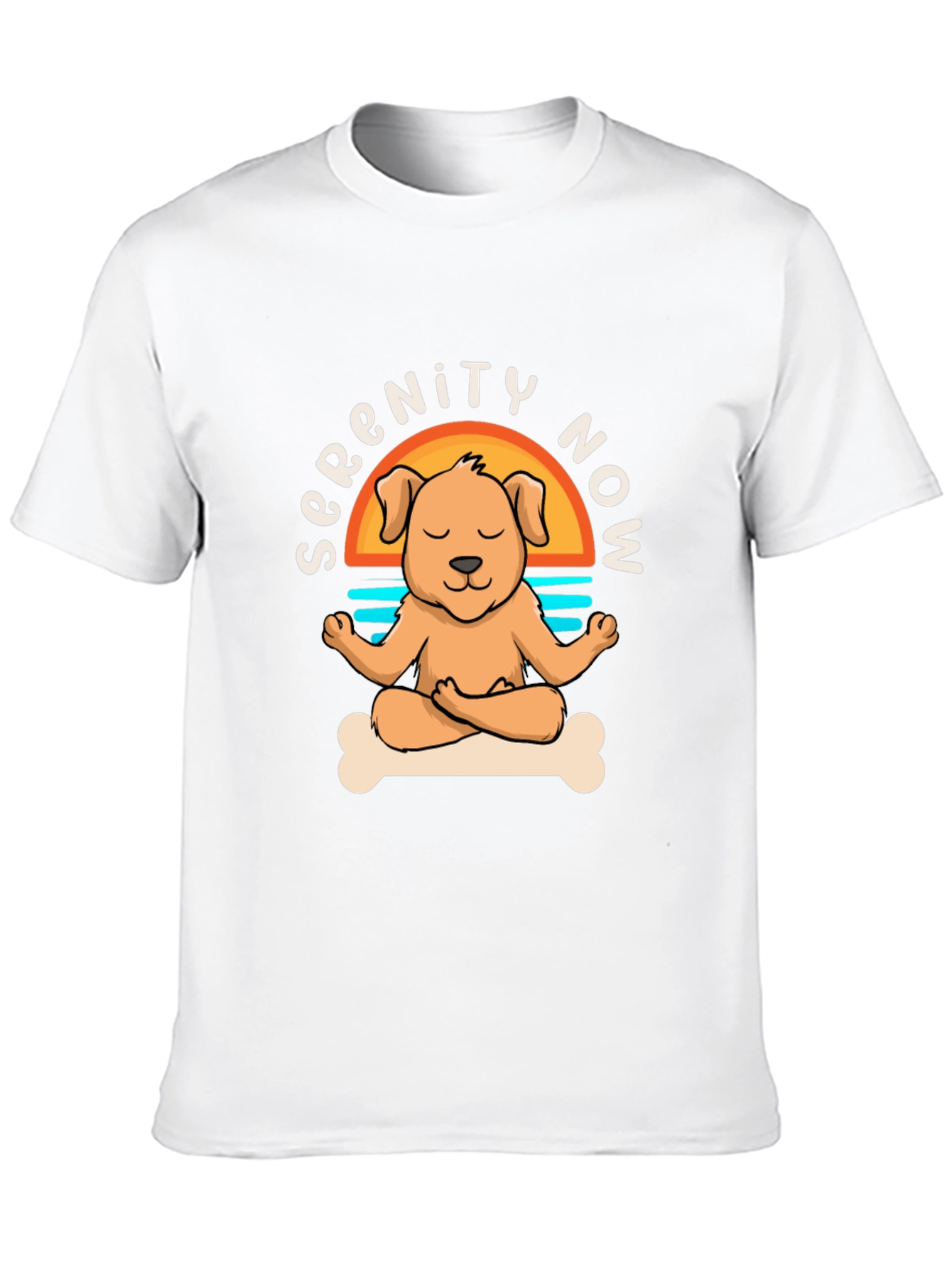 Serenity Now Dog Yoga Meditation T-Shirt
