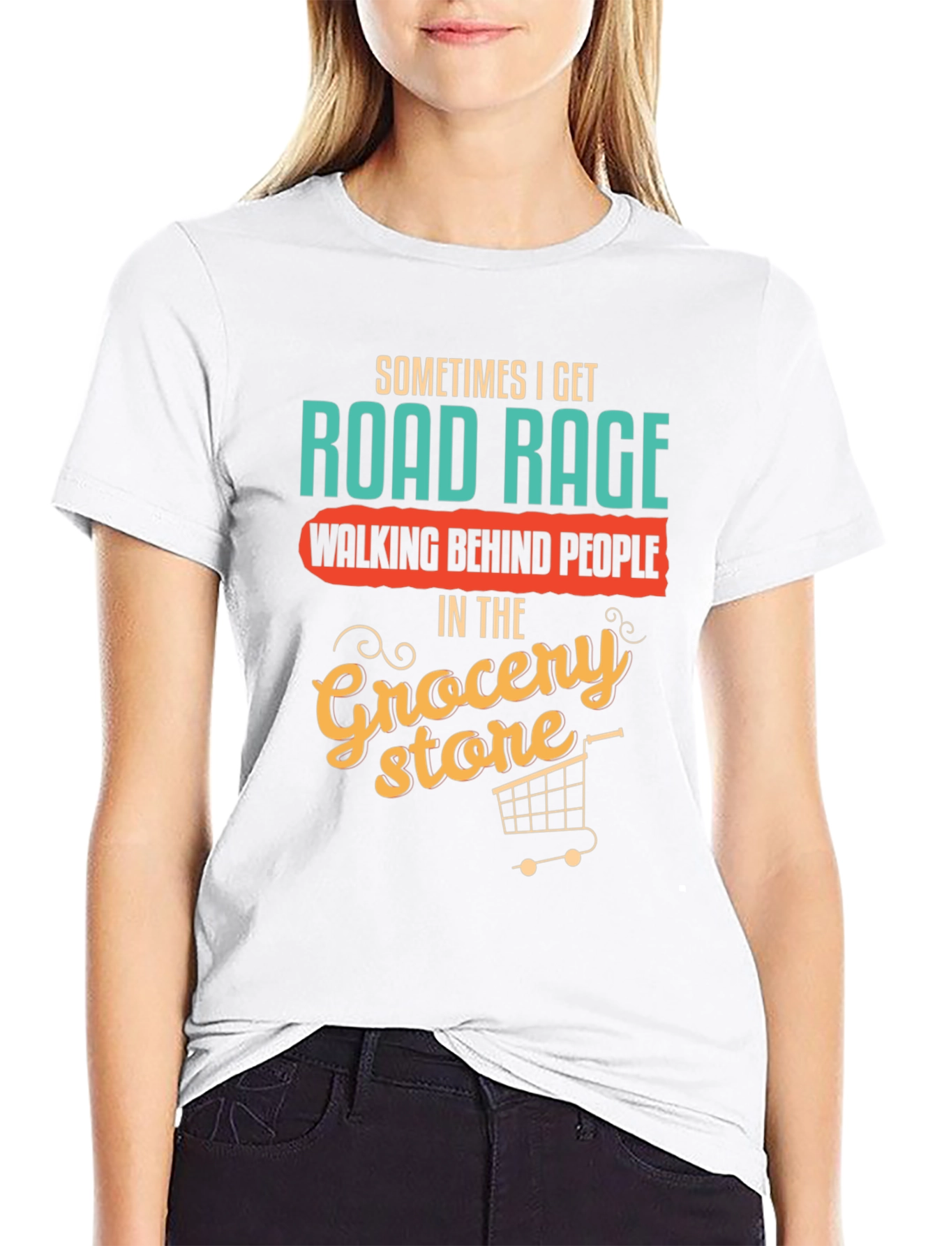 Funny Road Rage Grocery Store T-Shirt