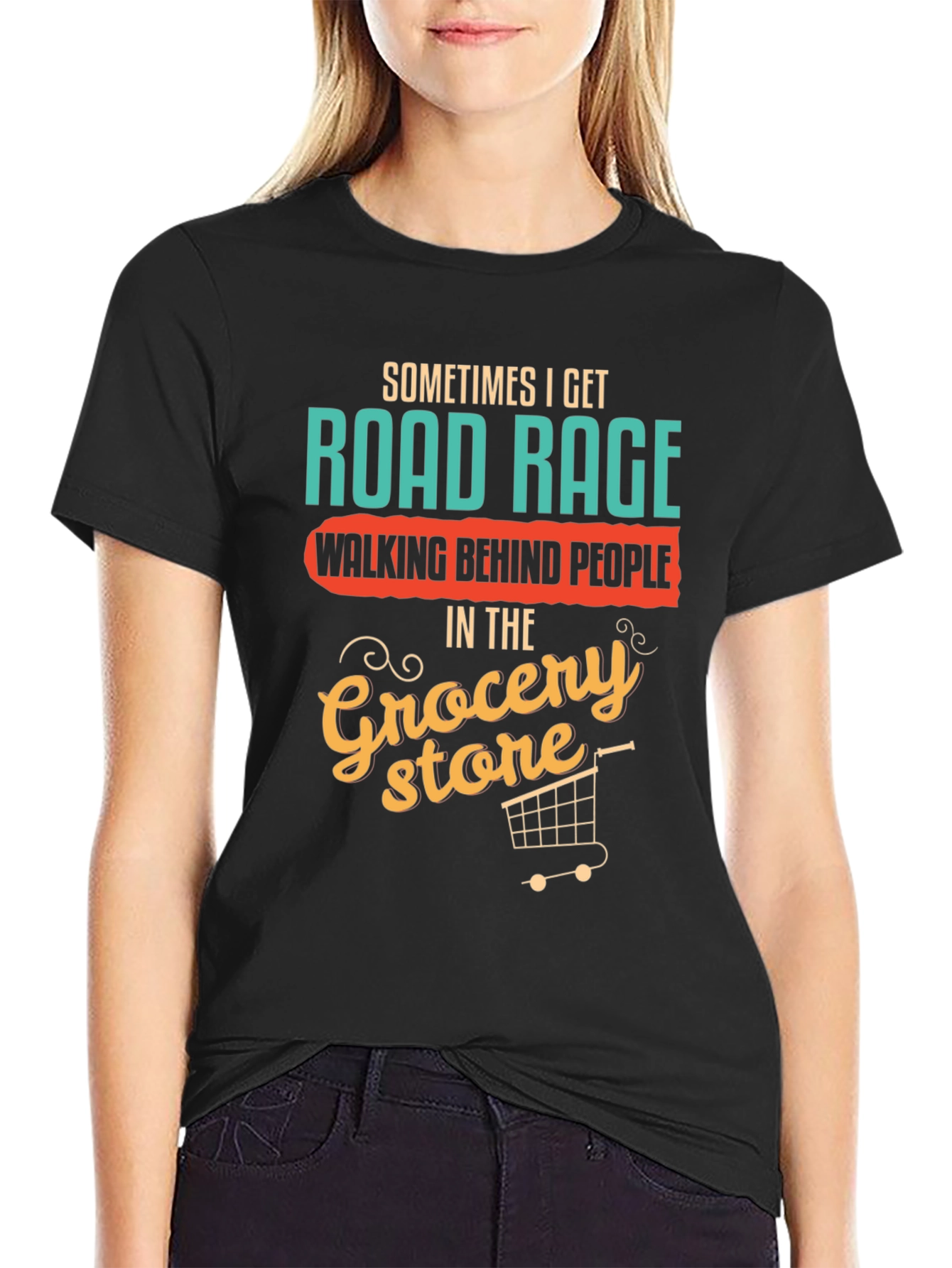 Funny Road Rage Grocery Store T-Shirt