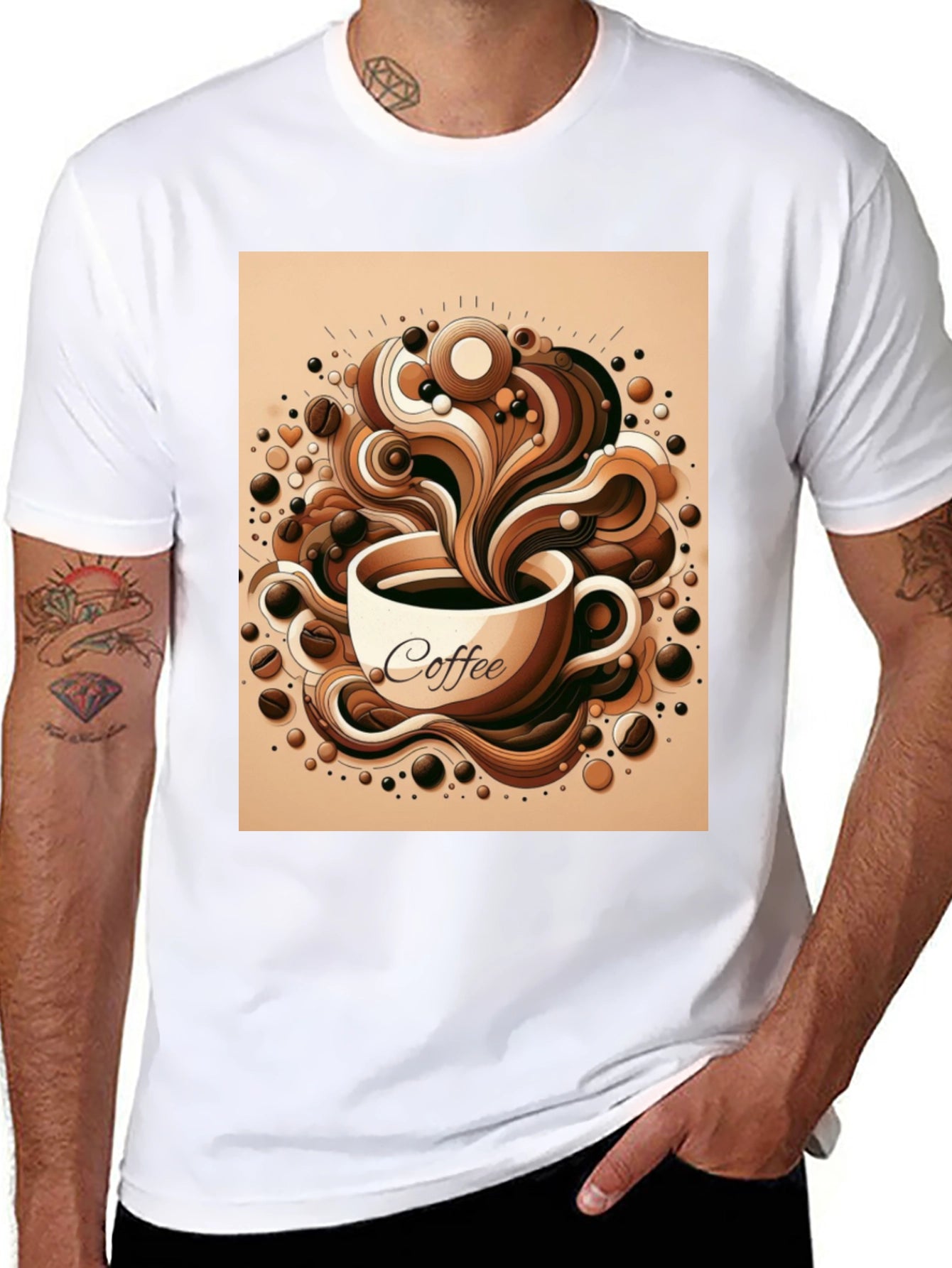 Coffee Lovers Graphic Tee - Stylish Brew Design