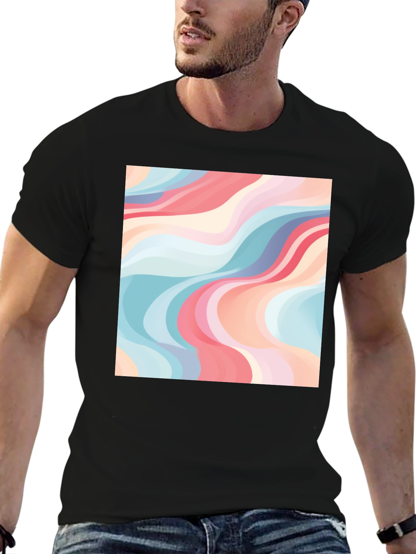 Retro Wave T-Shirt - Cool Abstract Design