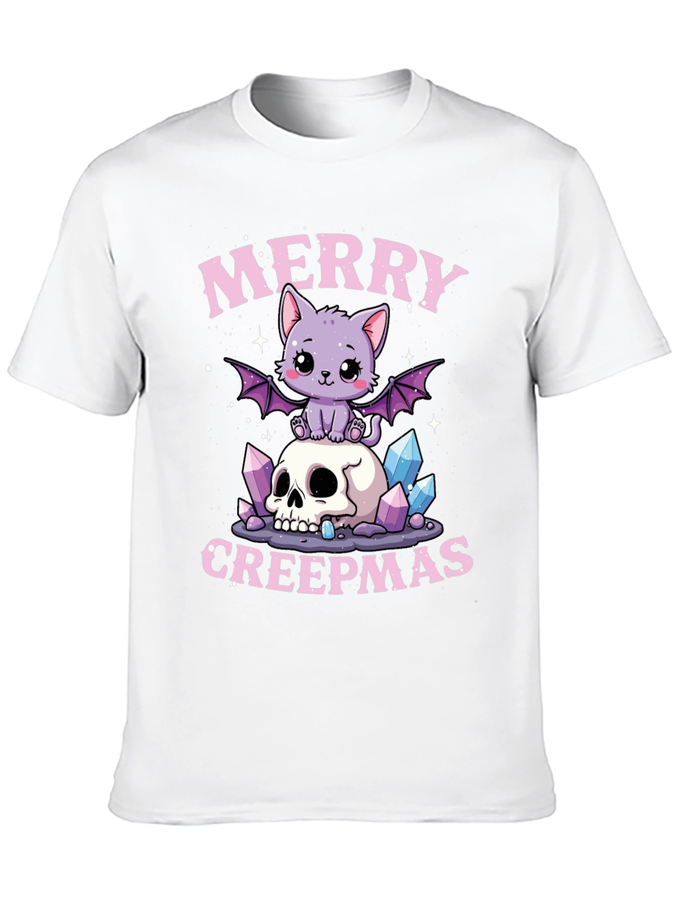 Merry Creepmas Graphic Tee - Gothic Holiday Shirt
