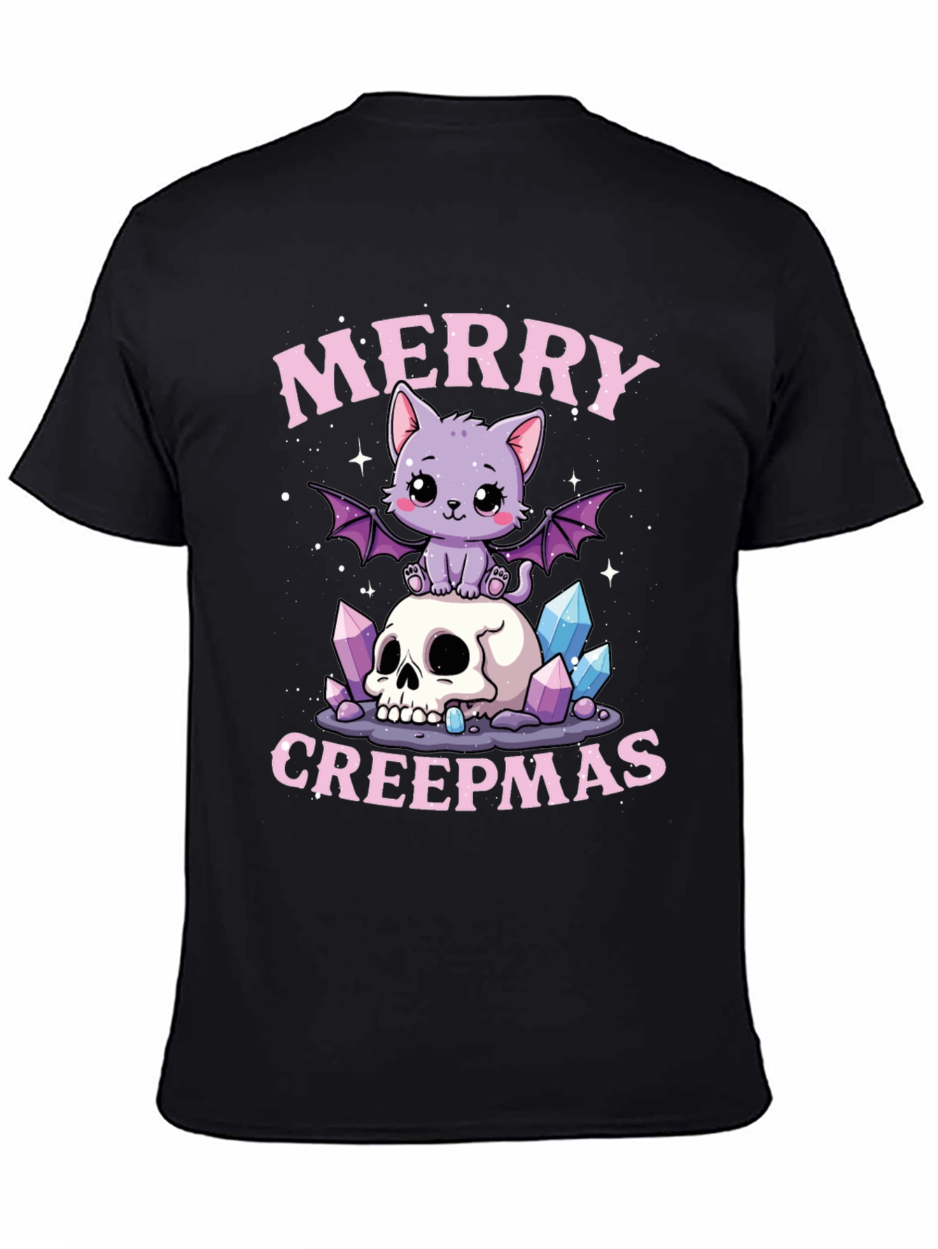 Merry Creepmas Graphic Tee - Gothic Holiday Shirt
