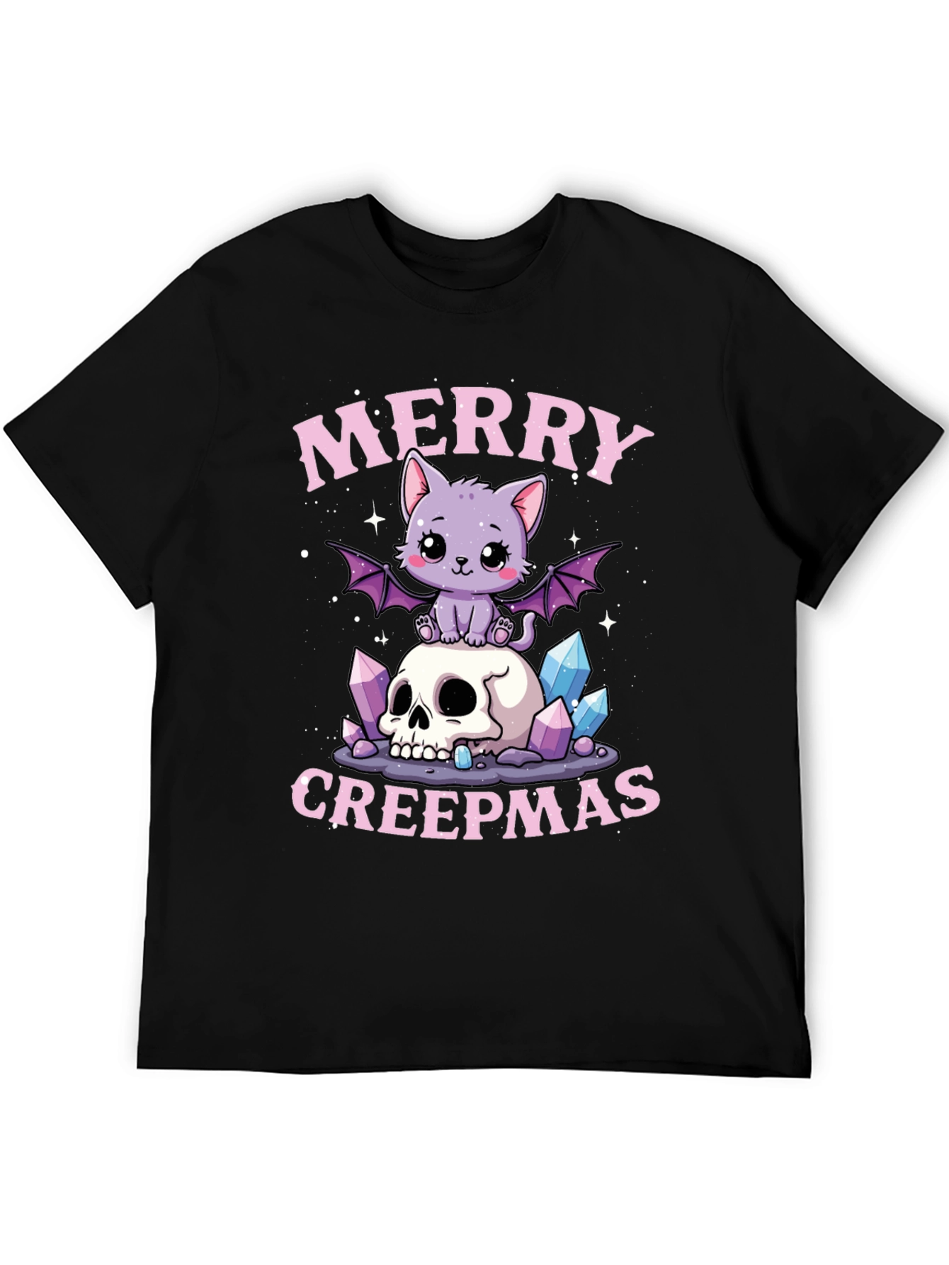 Merry Creepmas Graphic Tee - Gothic Holiday Shirt